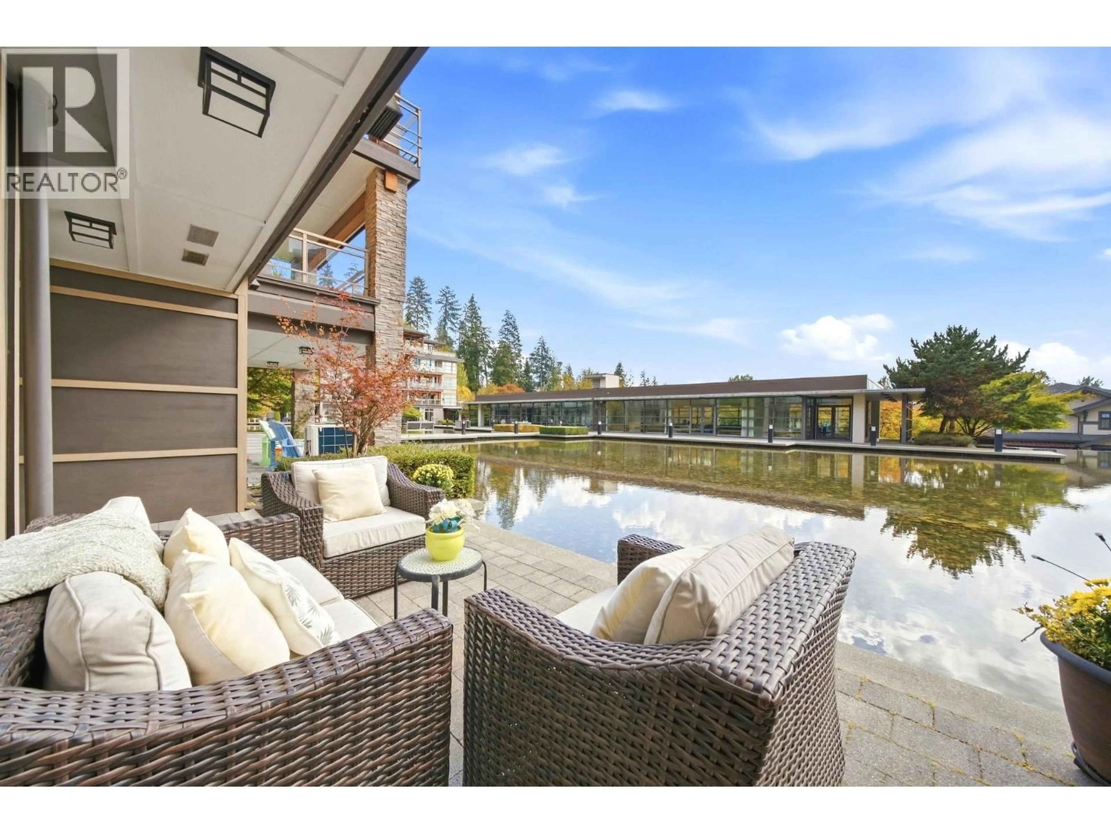 Patio, water/lake/river/ocean view for 115 - 3602 ALDERCREST DRIVE, North Vancouver British Columbia V7G0A2
