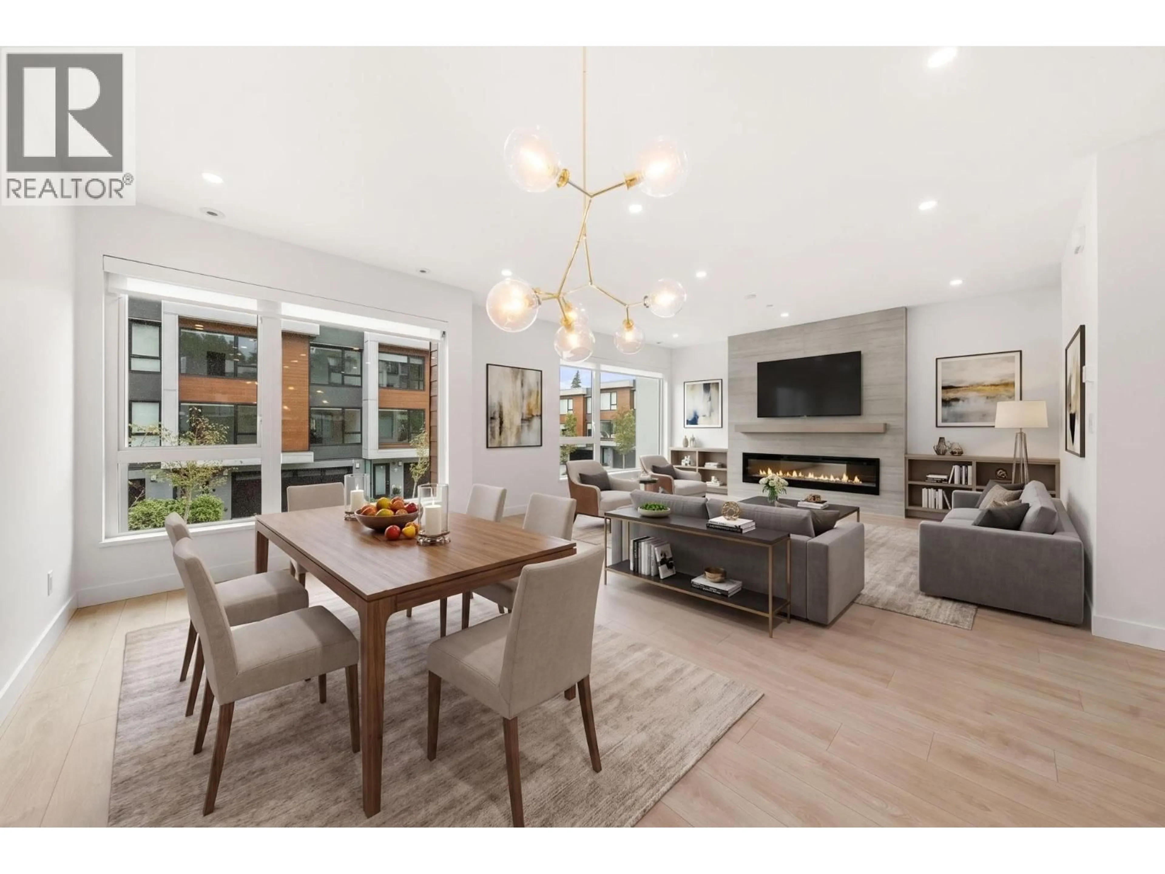 Open concept kitchen, wood/laminate floor for 44 - 3597 MALSUM DRIVE, North Vancouver British Columbia V7G0B2