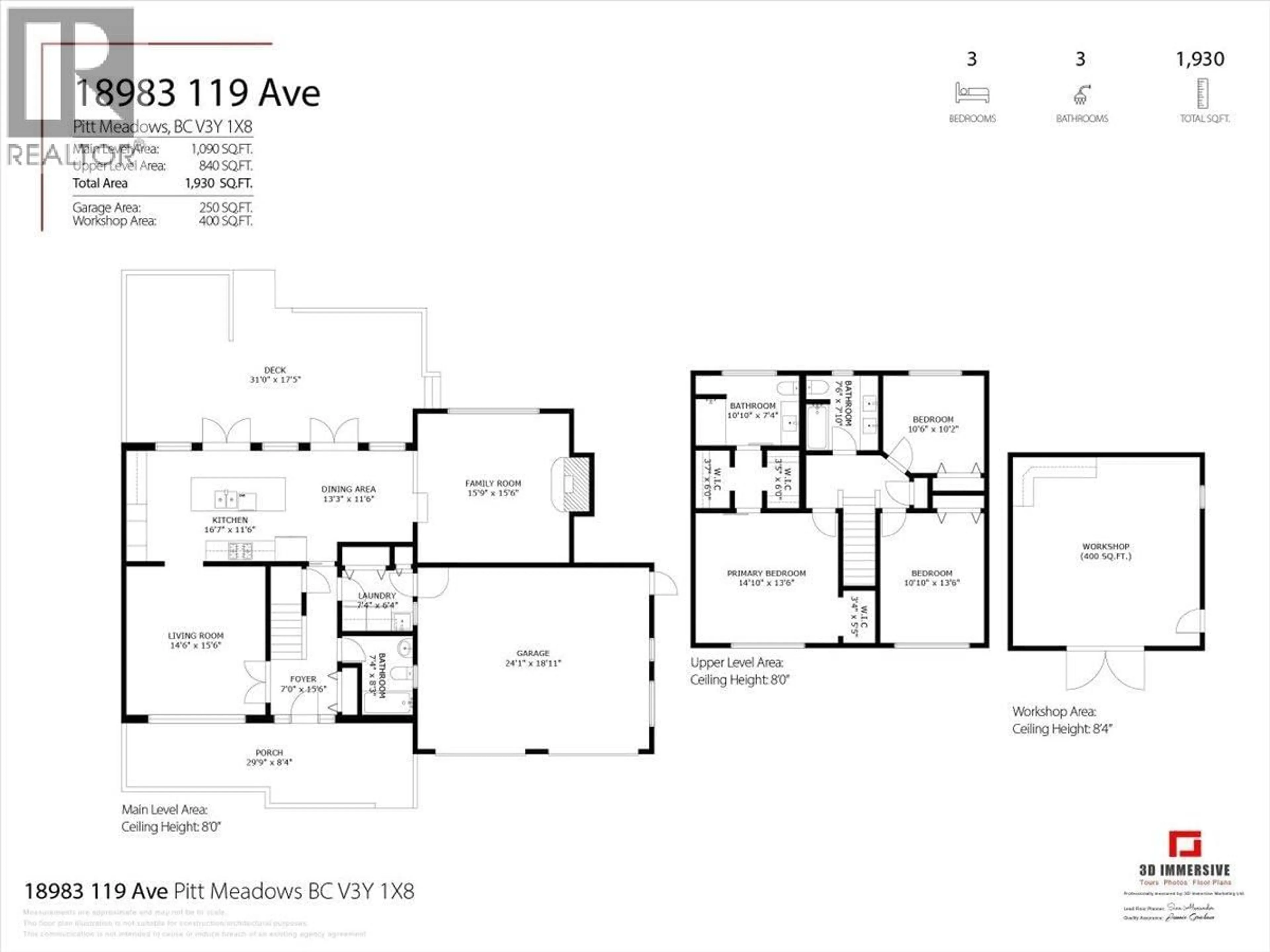 Floor plan for 18983 119 AVENUE, Pitt Meadows British Columbia V3Y1X8