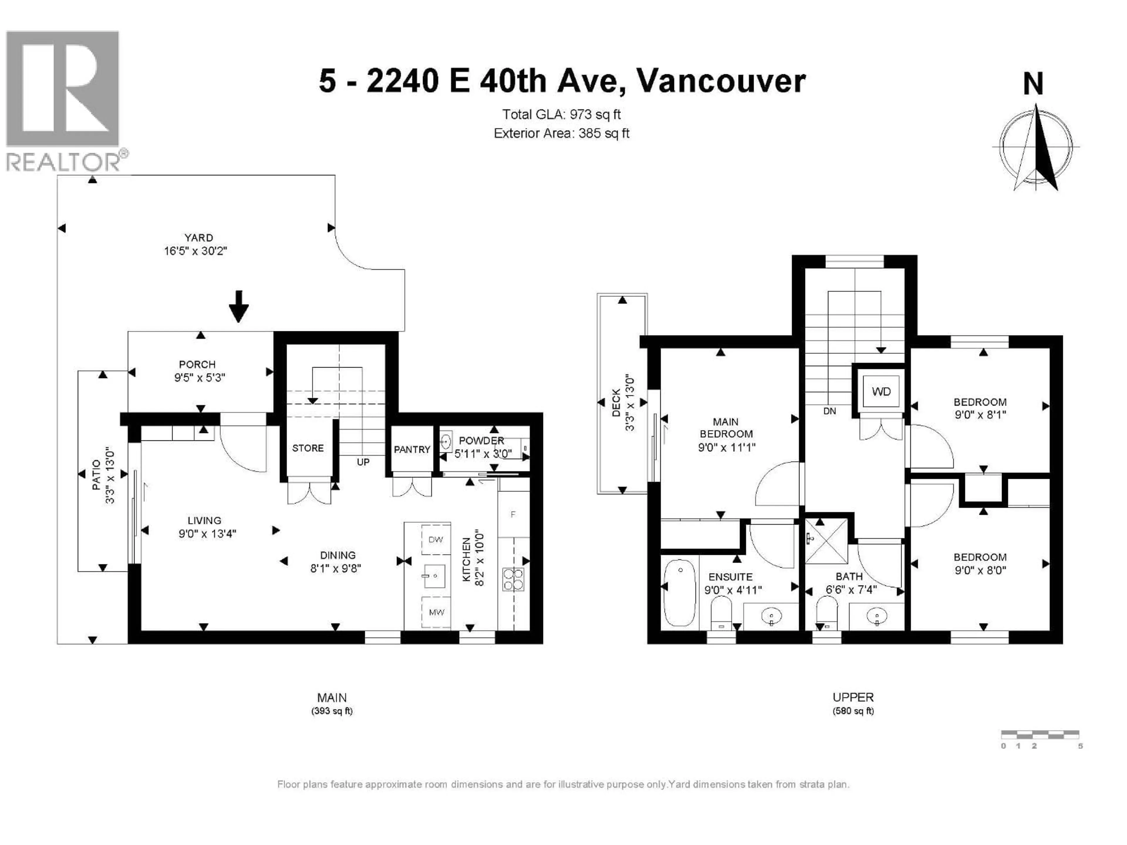 Floor plan for 5 - 2240 40TH AVENUE, Vancouver British Columbia V5P1J5