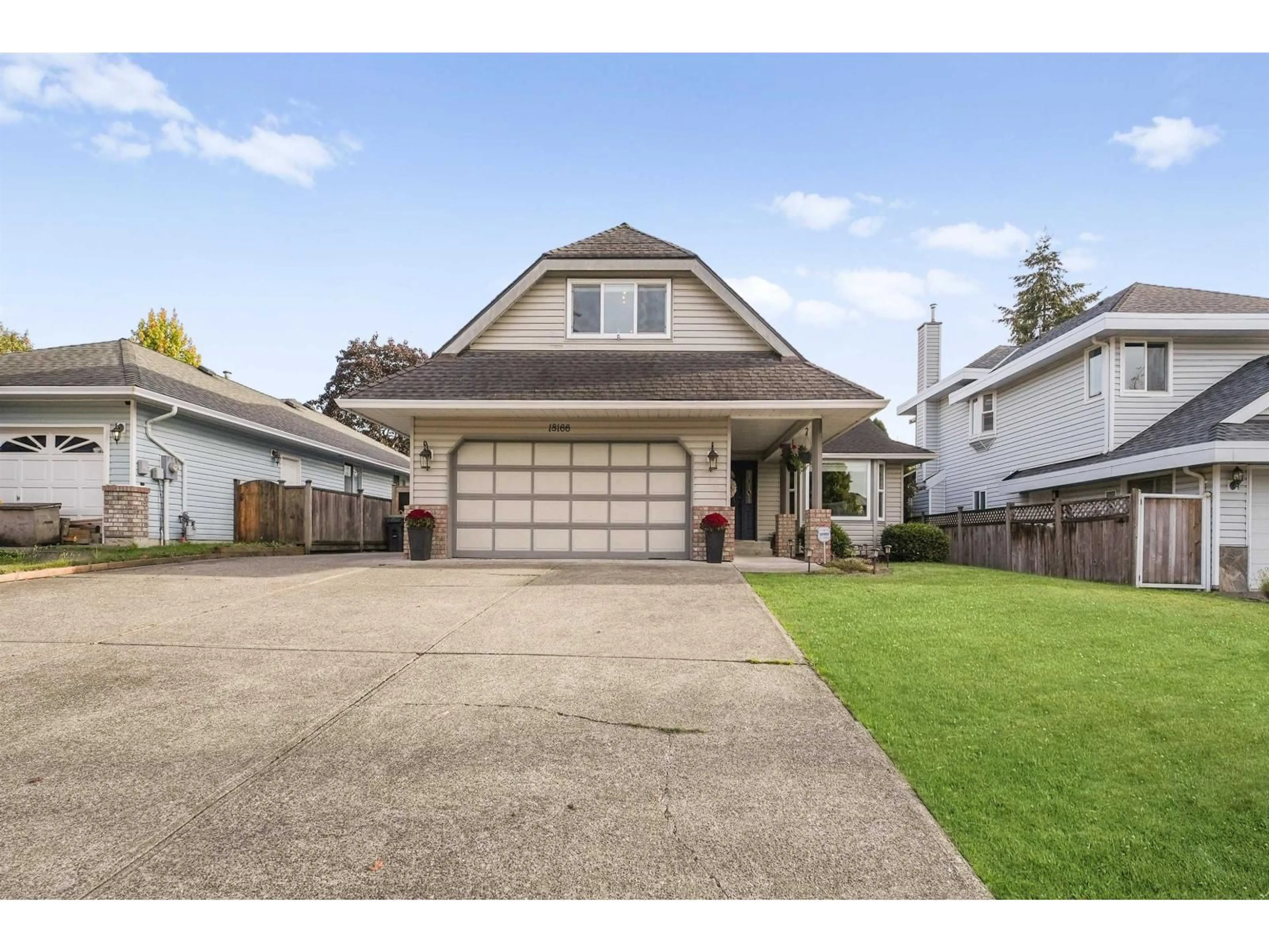 Home with vinyl exterior material, street for 18166 CLAYTONHILL DRIVE, Surrey British Columbia V3S7N6