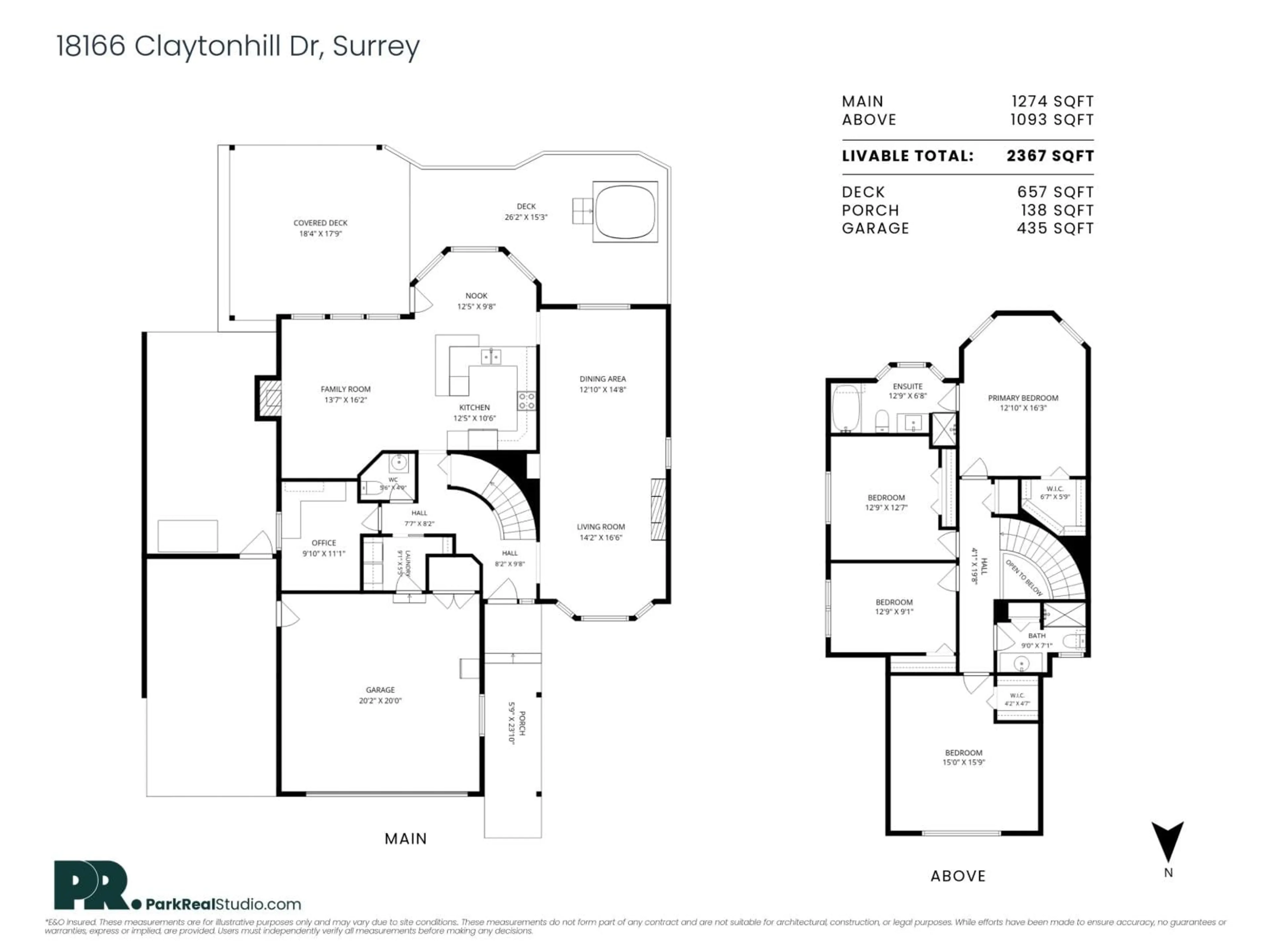 Floor plan for 18166 CLAYTONHILL DRIVE, Surrey British Columbia V3S7N6