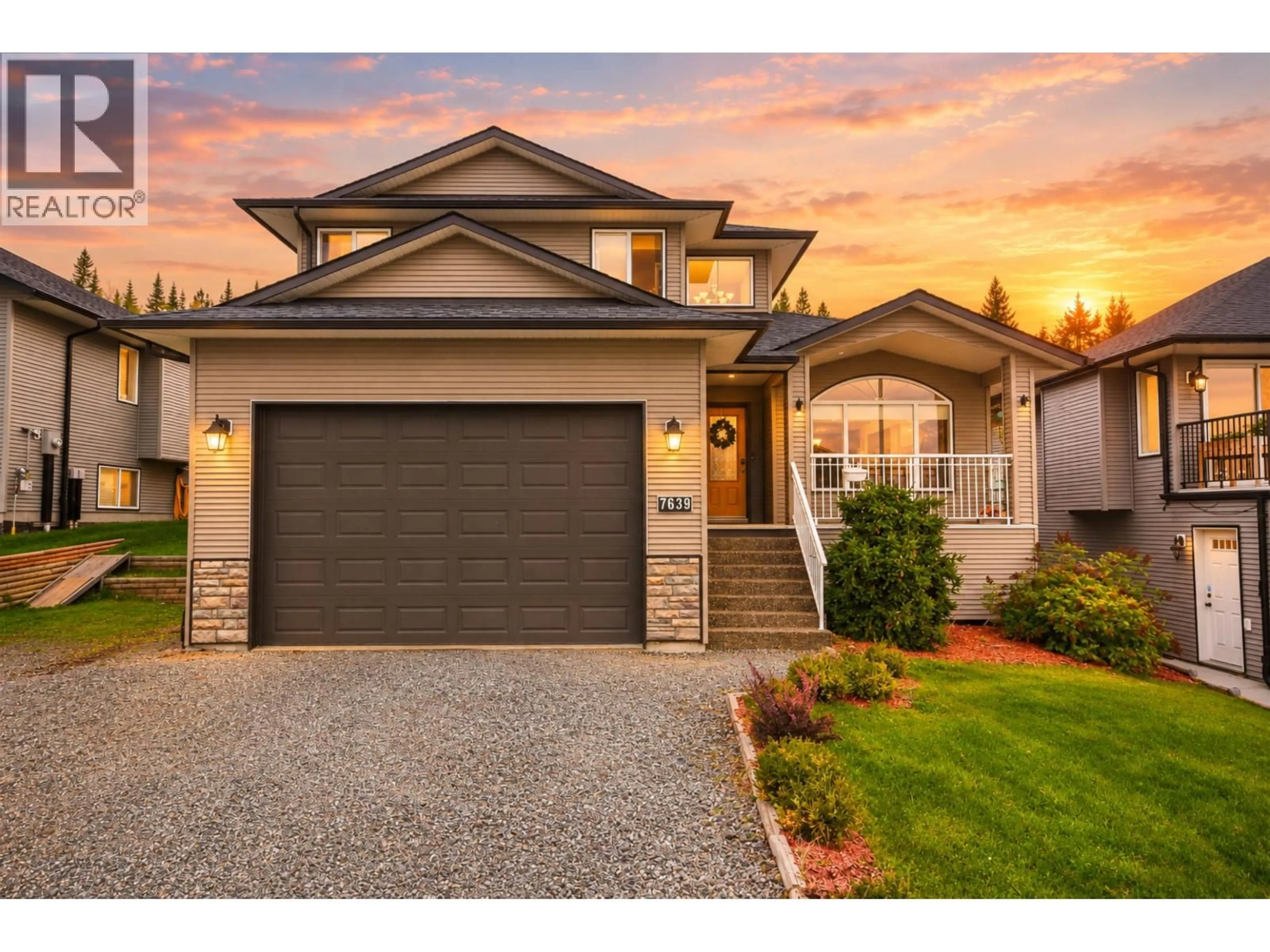 Home with brick exterior material, street for 7639 GRAYSHELL ROAD, Prince George British Columbia V2N0A8