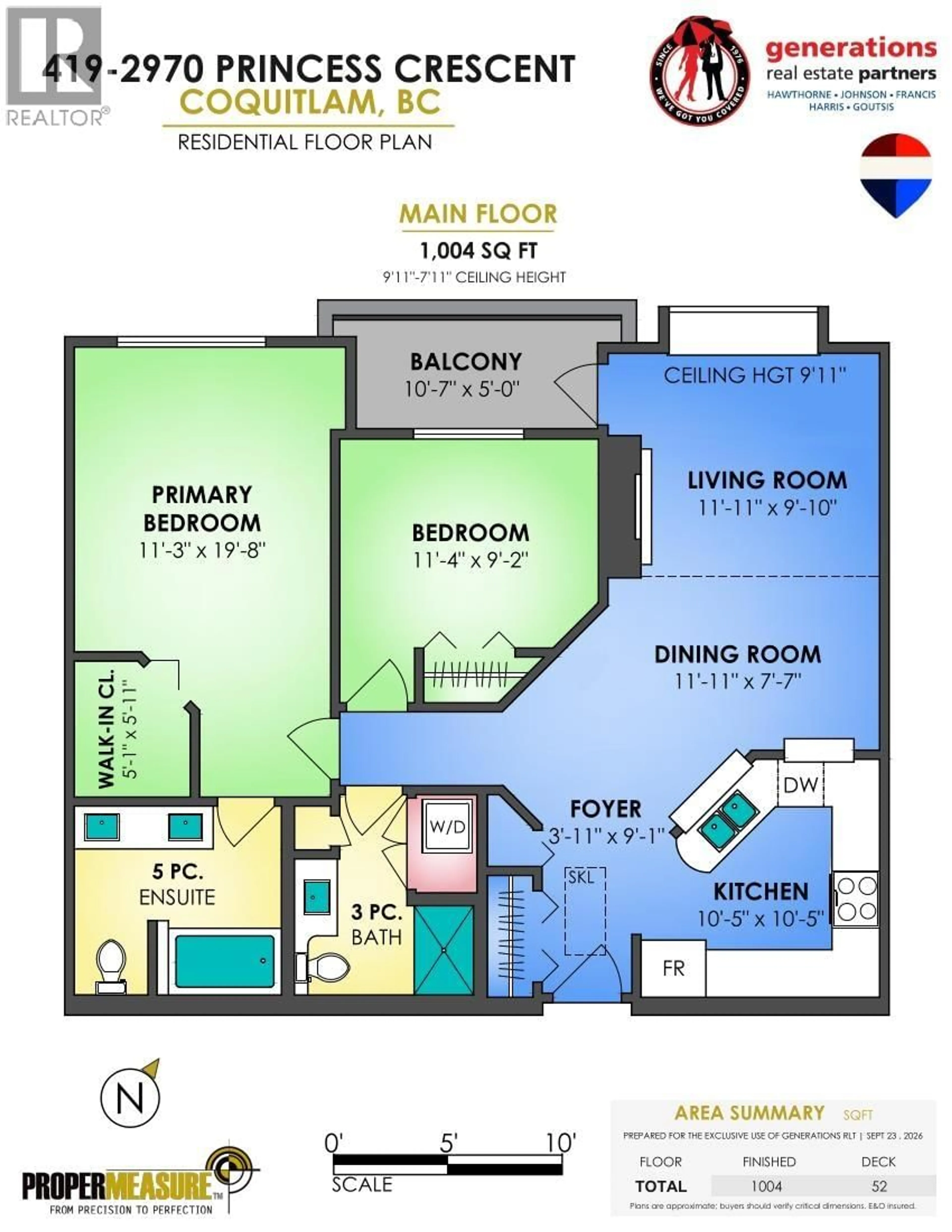 Floor plan for 419 - 2970 PRINCESS CRESCENT, Coquitlam British Columbia V3B7R5