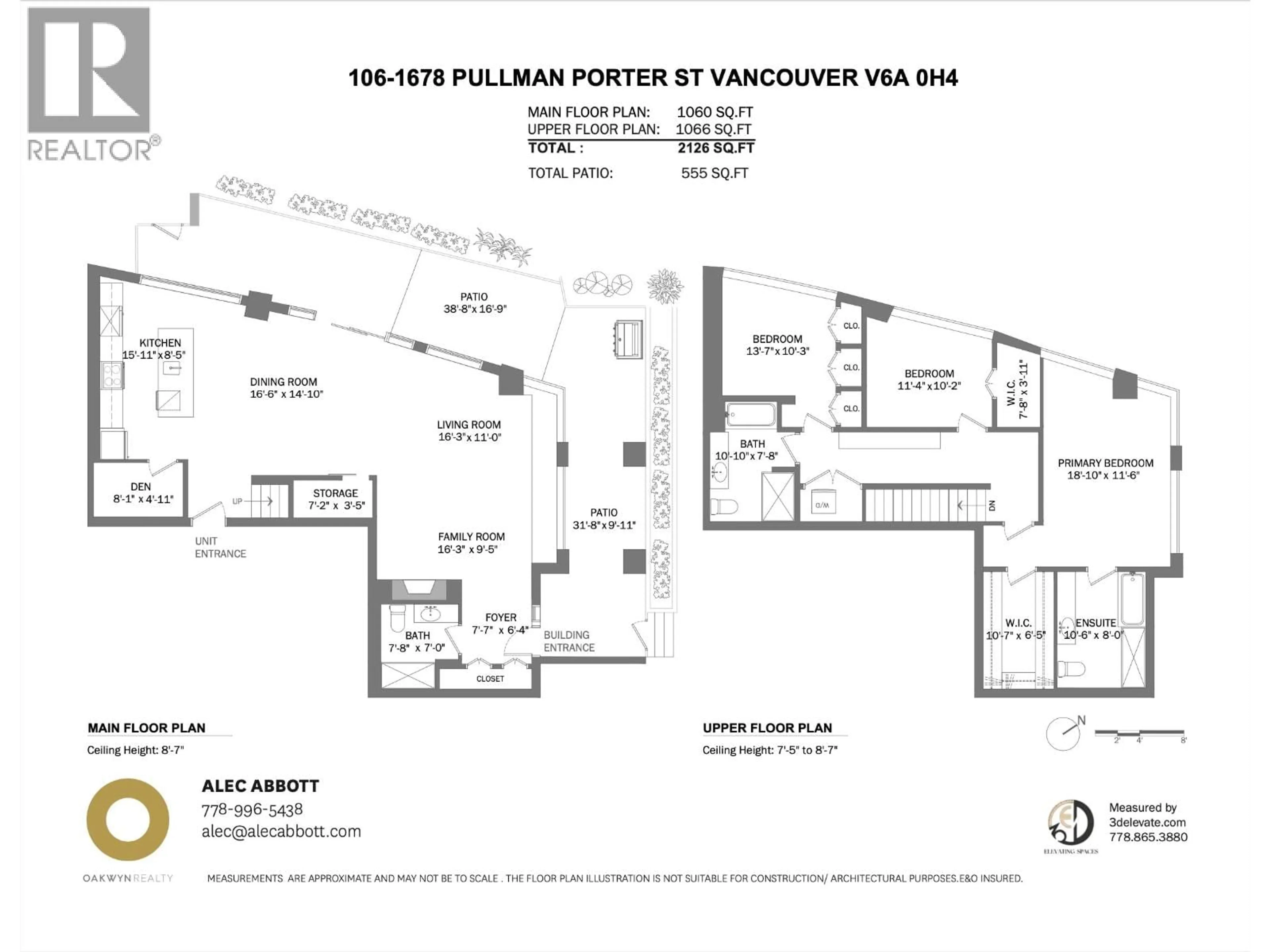 Floor plan for 106 - 1678 PULLMAN PORTER STREET, Vancouver British Columbia V6A0H4