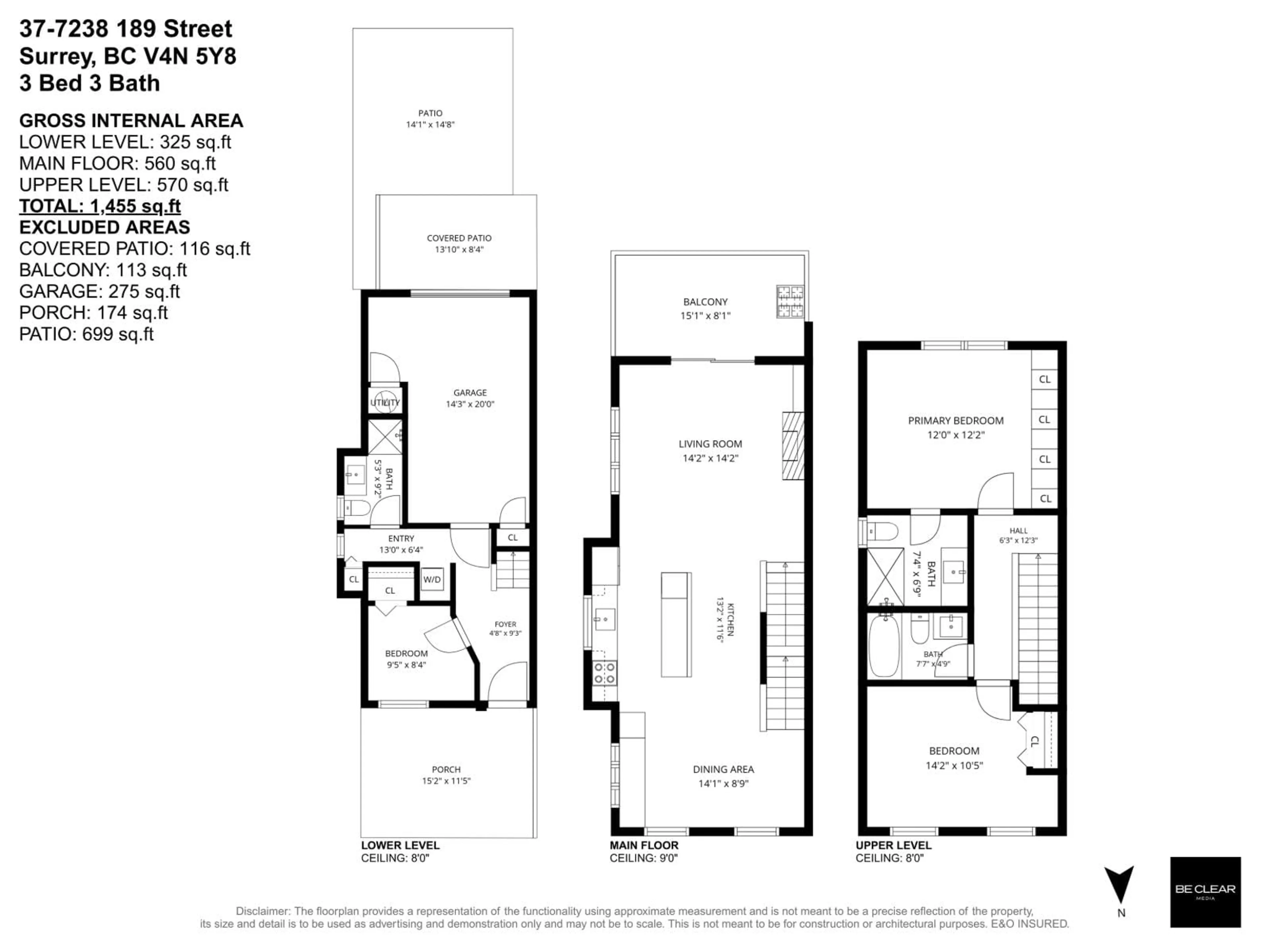 Floor plan for 37 - 7238 189 STREET, Surrey British Columbia V4N5Y8