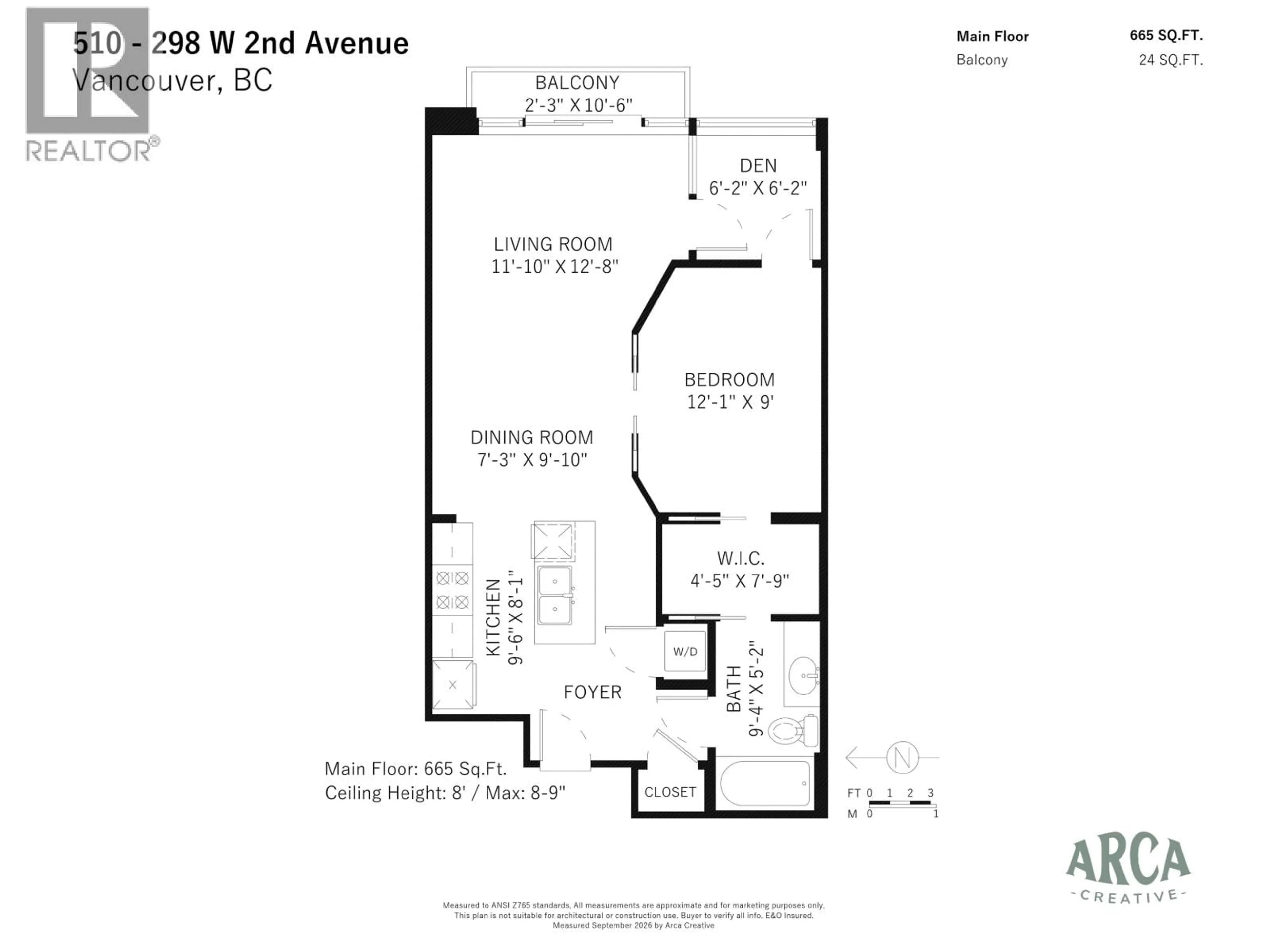 Floor plan for 510 - 298 11TH AVENUE, Vancouver British Columbia V5T0A2