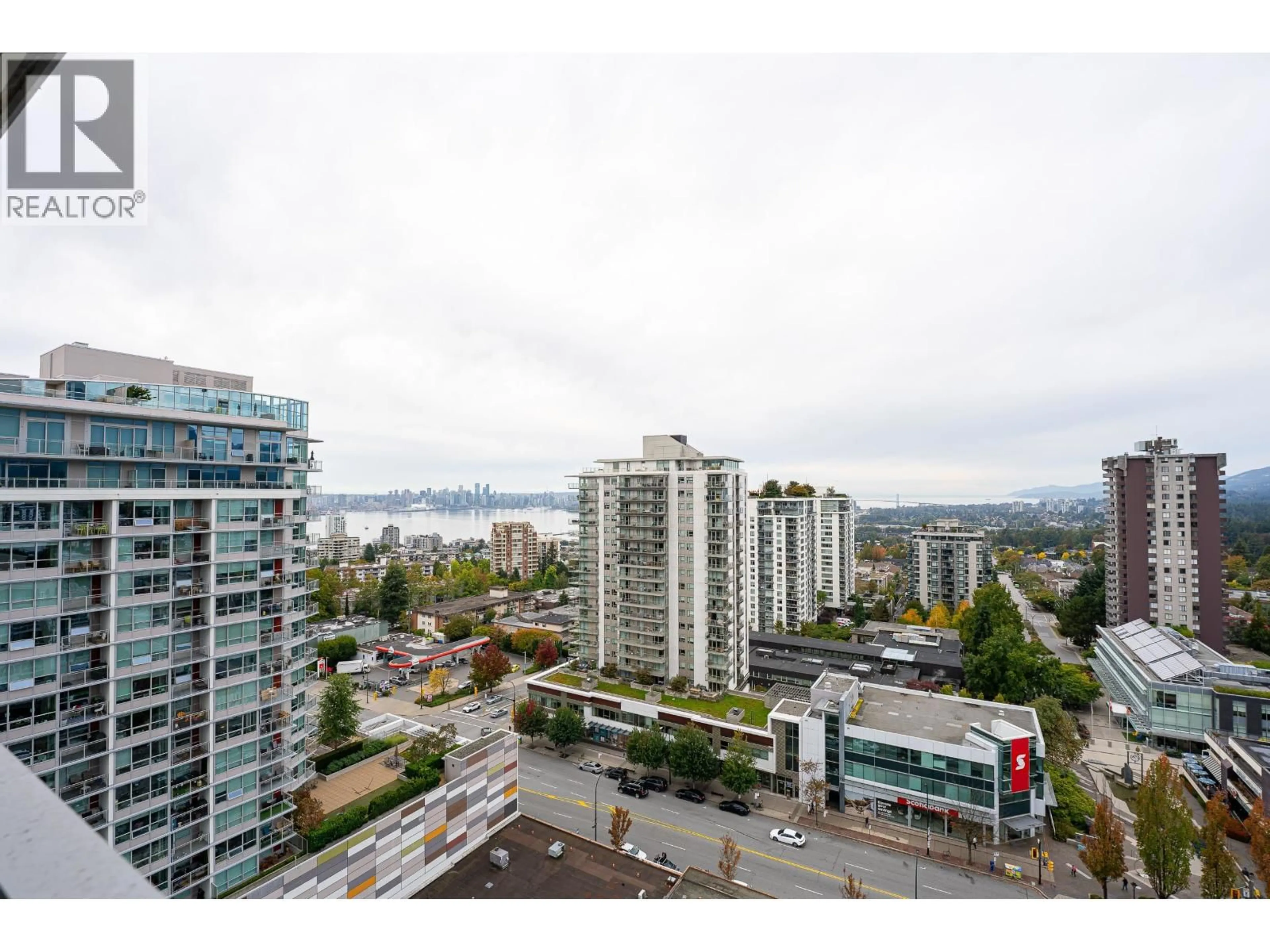 A pic from outside/outdoor area/front of a property/back of a property/a pic from drone, city buildings view from balcony for 1607 - 125 14TH STREET, North Vancouver British Columbia V7L0E6