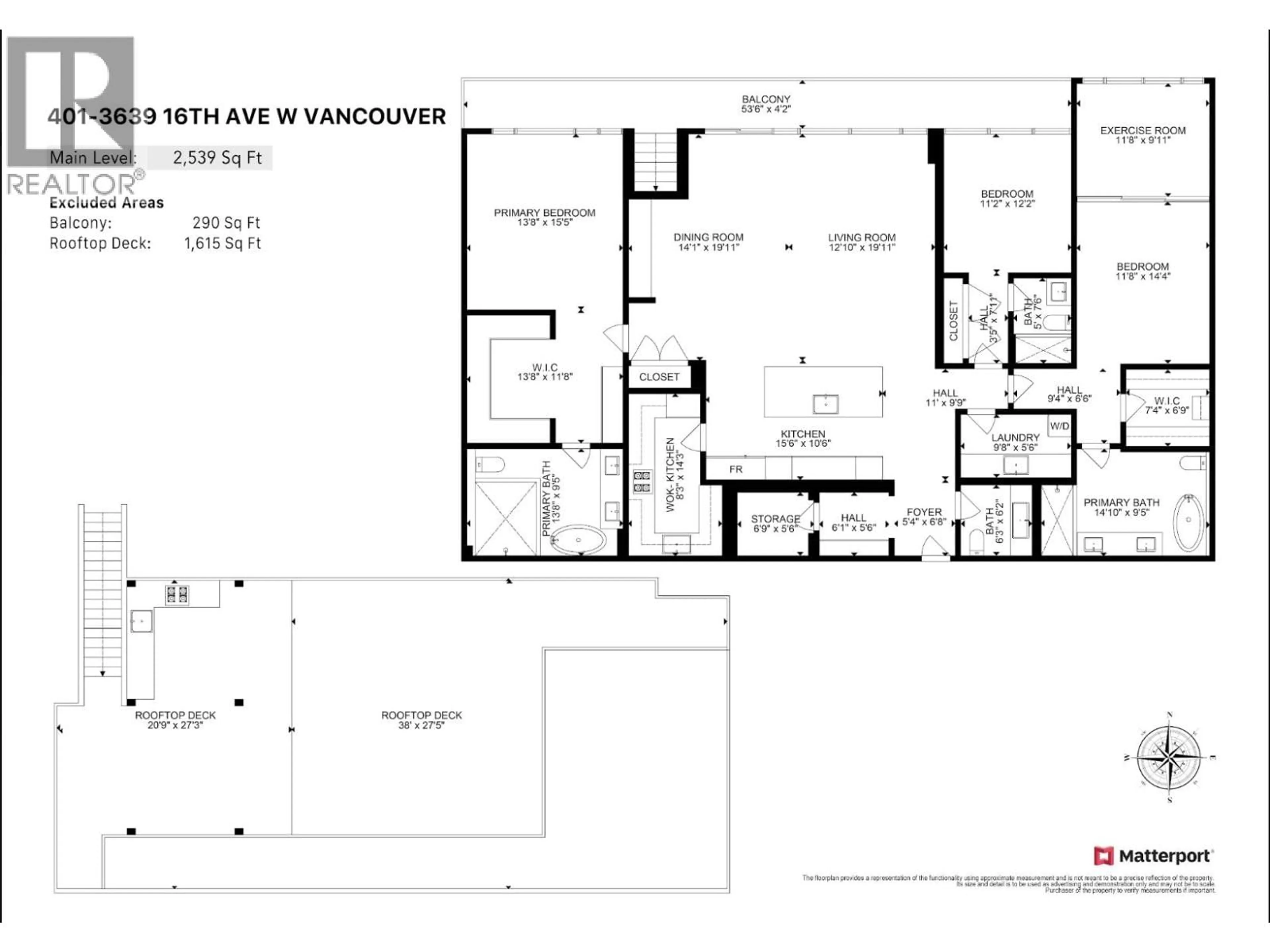 Floor plan for 401 - 3639 16TH AVENUE, Vancouver British Columbia V6R3C3