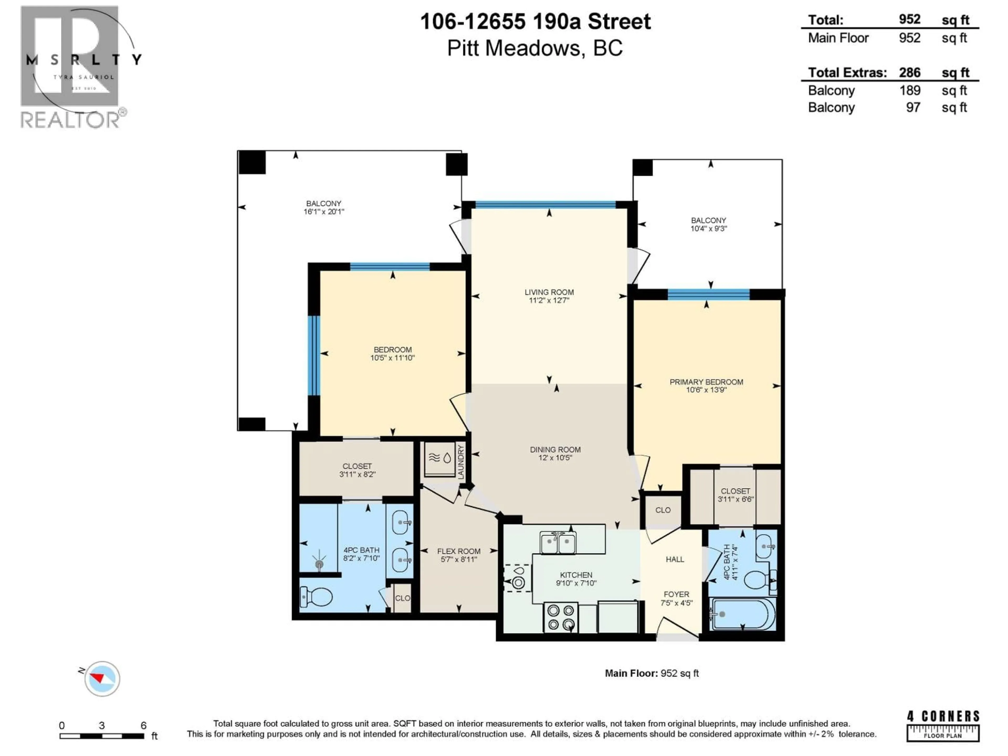 Floor plan for 106 - 12655 190A STREET, Pitt Meadows British Columbia V3Y0E9