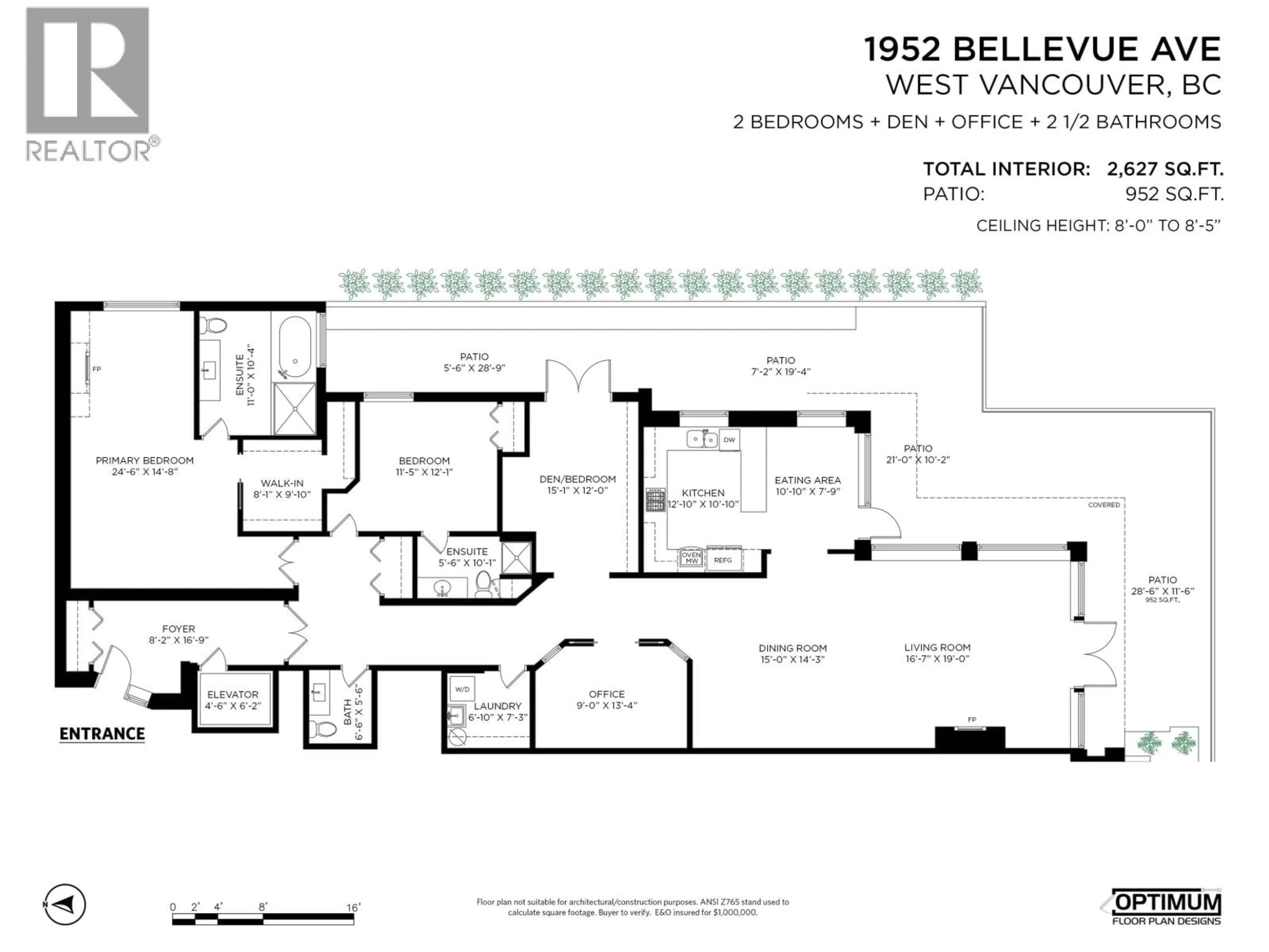 Floor plan for 1952 BELLEVUE AVENUE, West Vancouver British Columbia V7V1B5