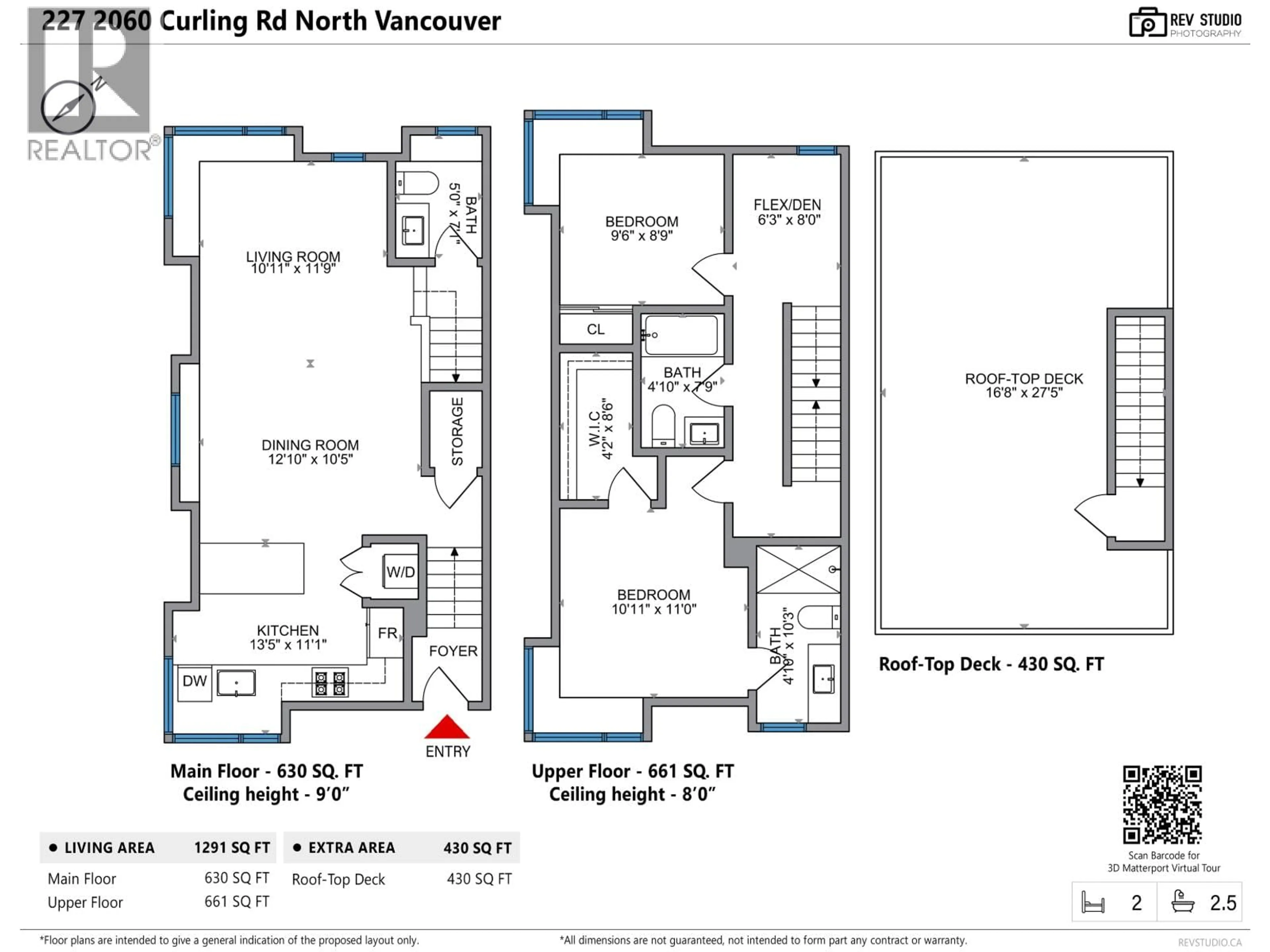 Floor plan for 227 - 2060 CURLING ROAD, North Vancouver British Columbia V7P1X4