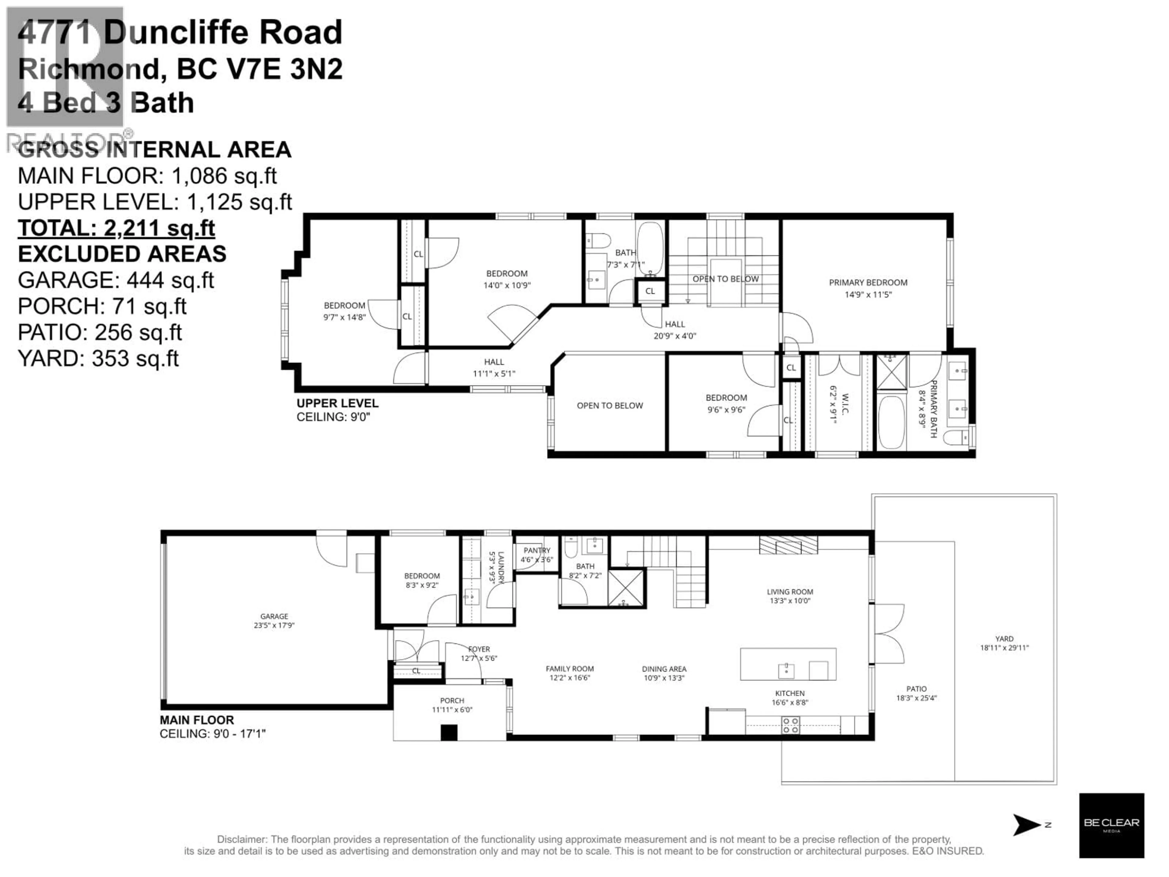 Floor plan for 4771 DUNCLIFFE ROAD, Richmond British Columbia V7B3N2