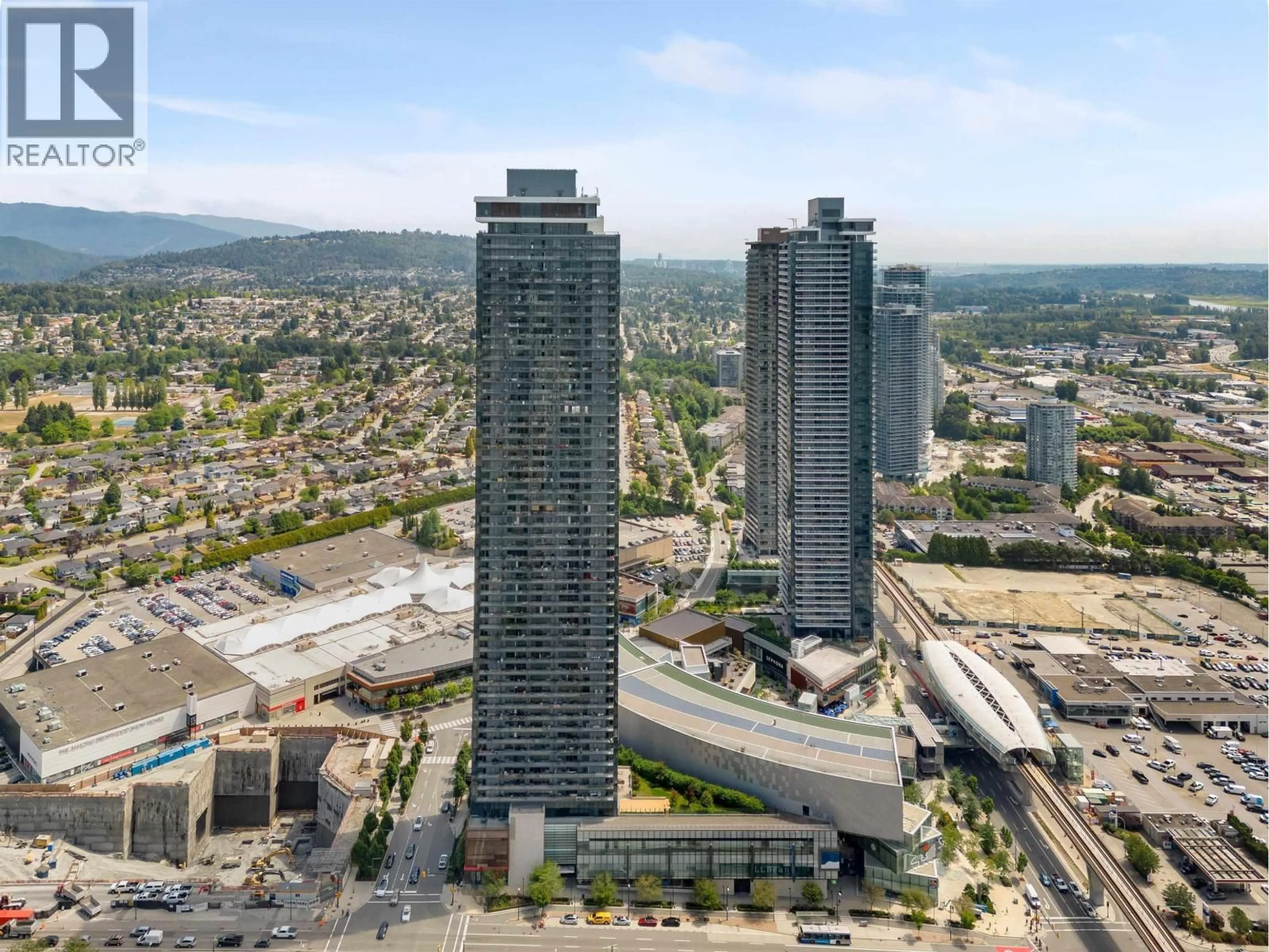 A pic from outside/outdoor area/front of a property/back of a property/a pic from drone, city buildings view from balcony for 4207 - 4510 HALIFAX WAY, Burnaby British Columbia V5C0K4