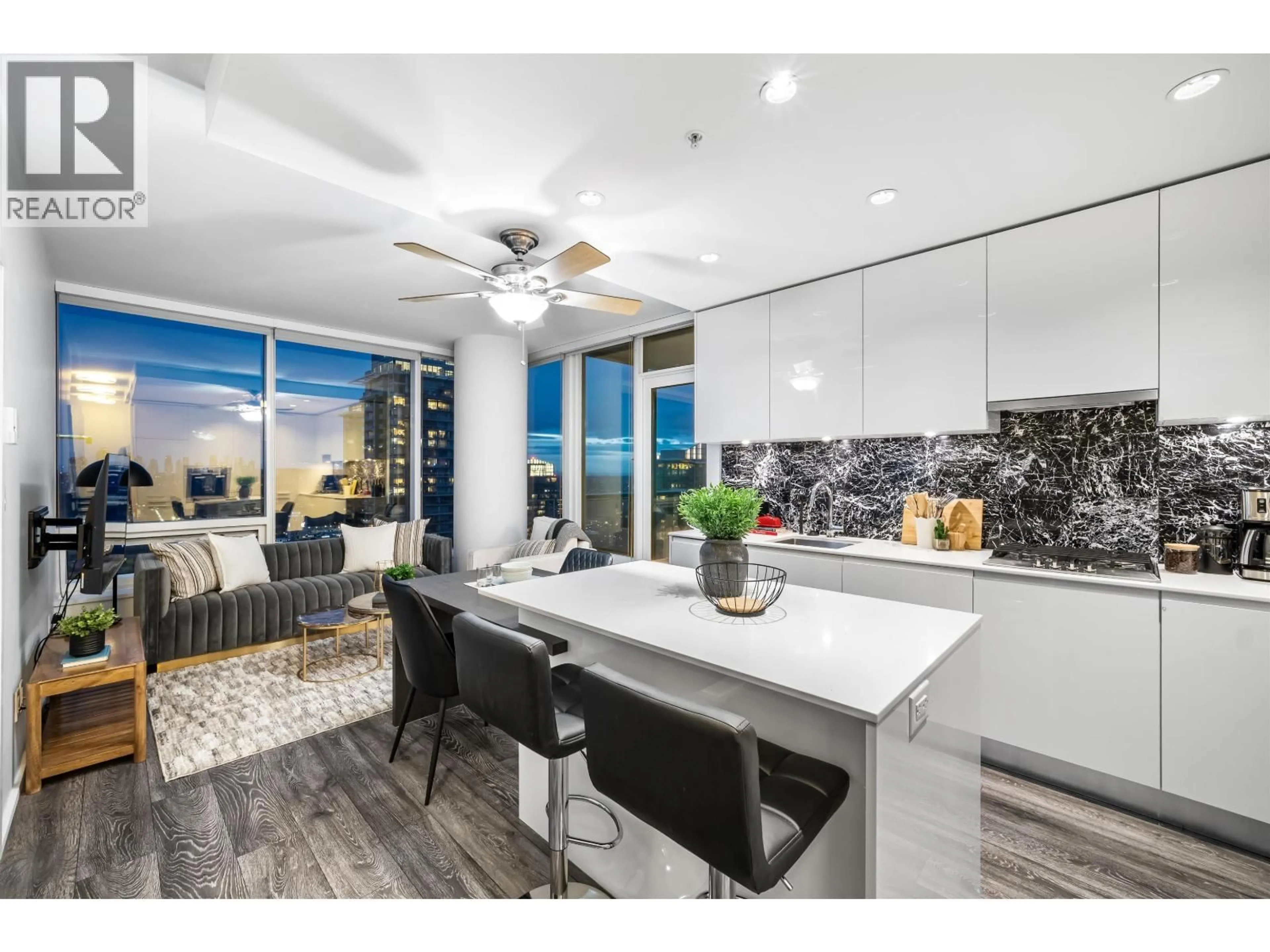 Open concept kitchen, ceramic/tile floor for 4207 - 4510 HALIFAX WAY, Burnaby British Columbia V5C0K4
