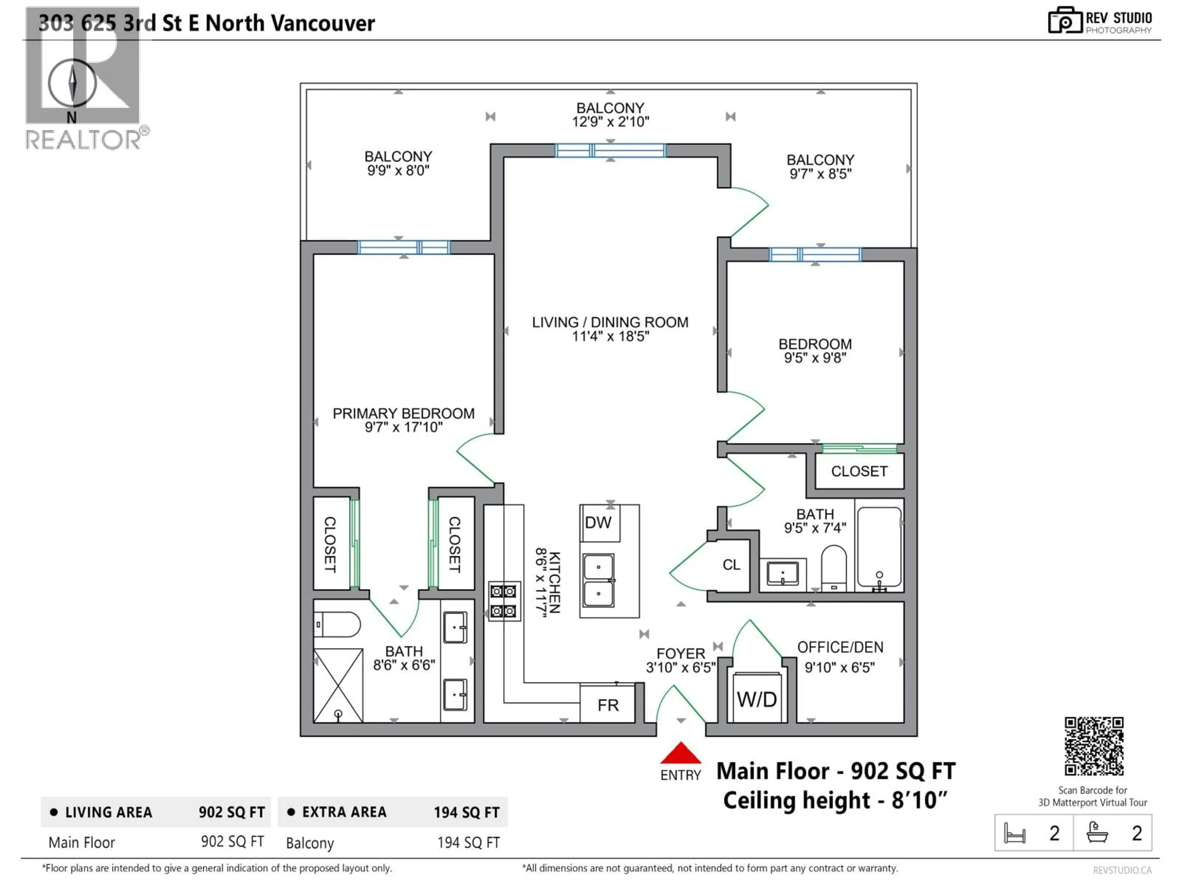 Floor plan for 303 - 625 3RD STREET, North Vancouver British Columbia V7L0G3