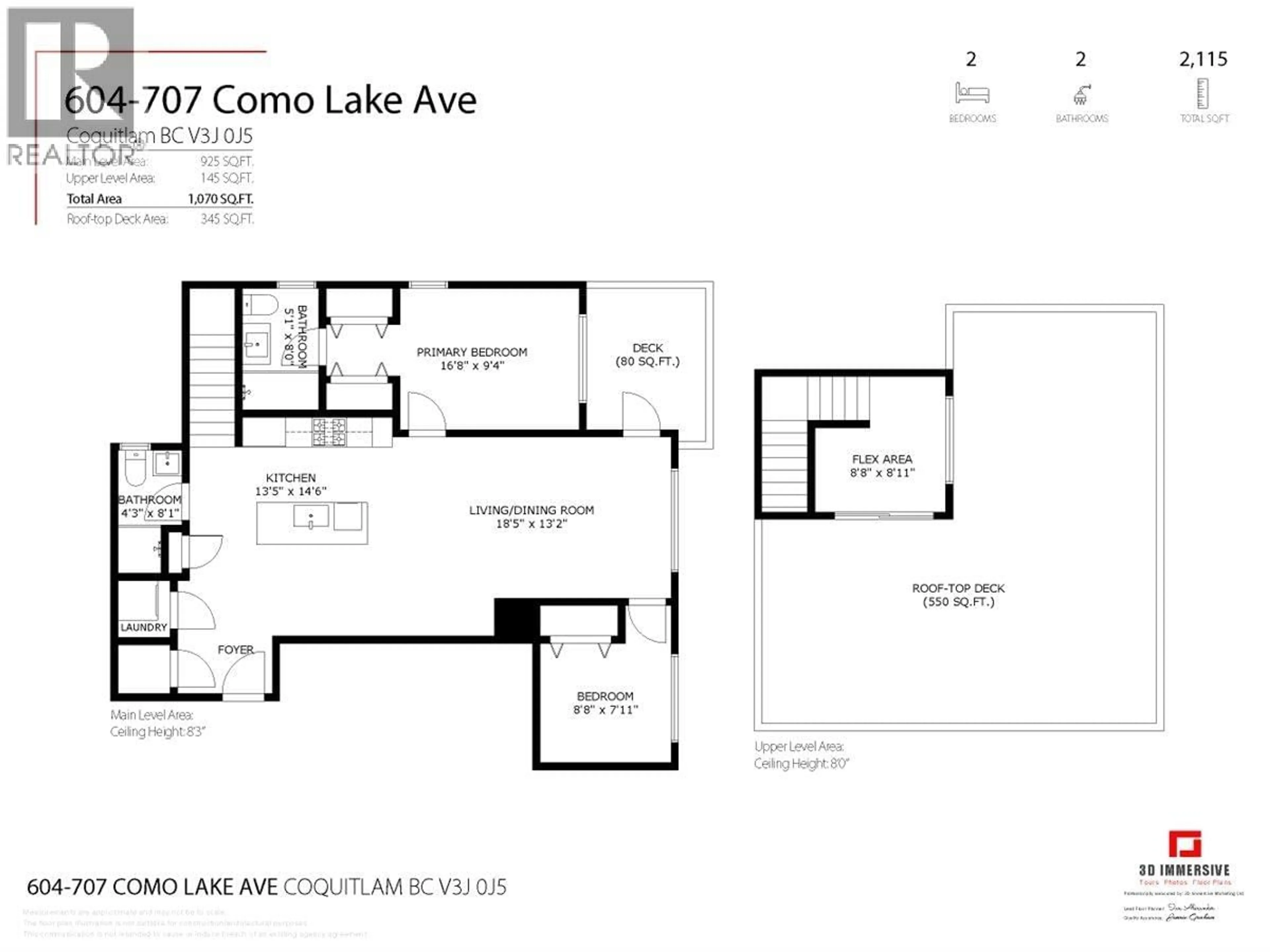 Floor plan for 604 - 707 COMO LAKE AVENUE, Coquitlam British Columbia V3J0J5