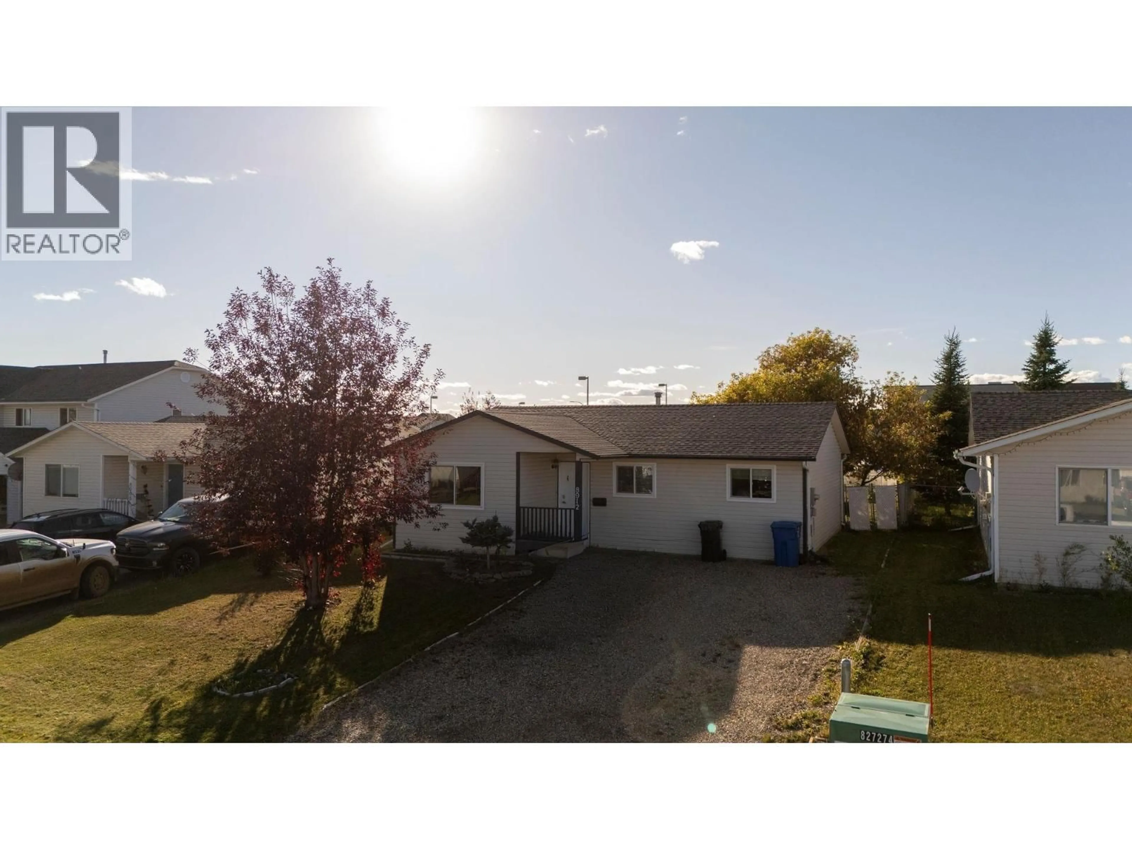 A pic from outside/outdoor area/front of a property/back of a property/a pic from drone, street for 8912 81A STREET, Fort St. John British Columbia V1J6X7