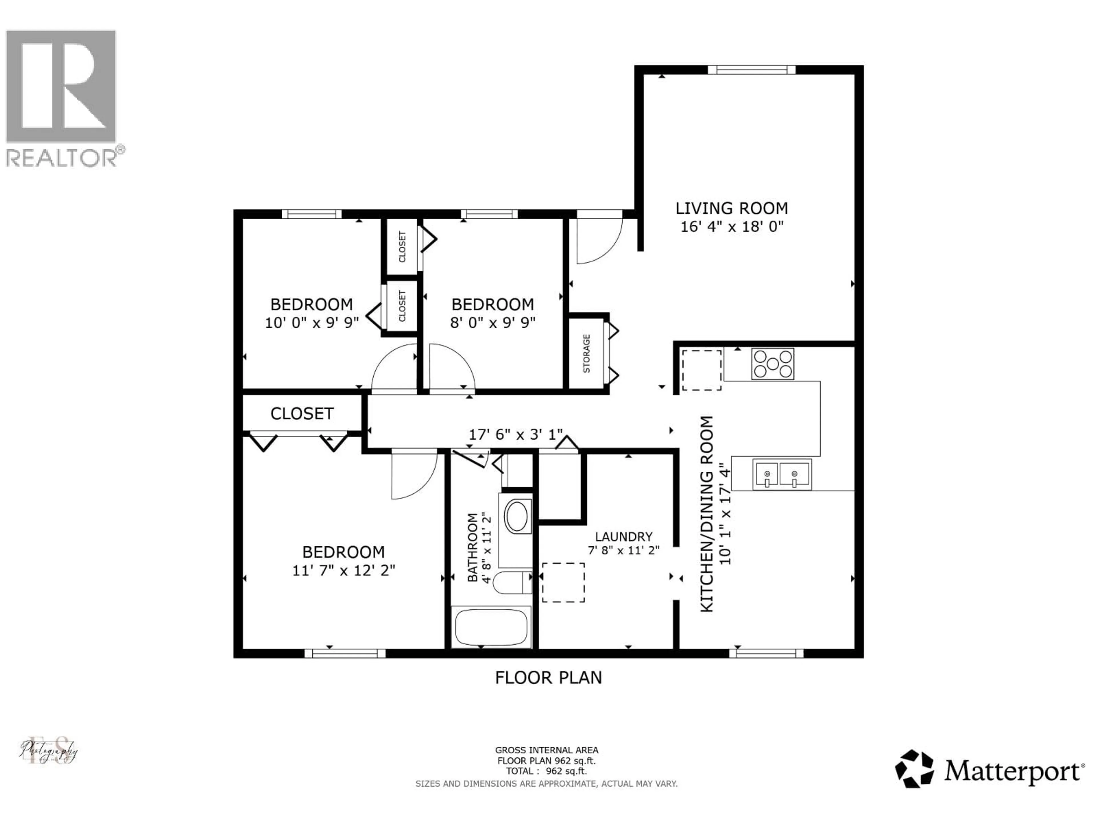 Floor plan for 8912 81A STREET, Fort St. John British Columbia V1J6X7