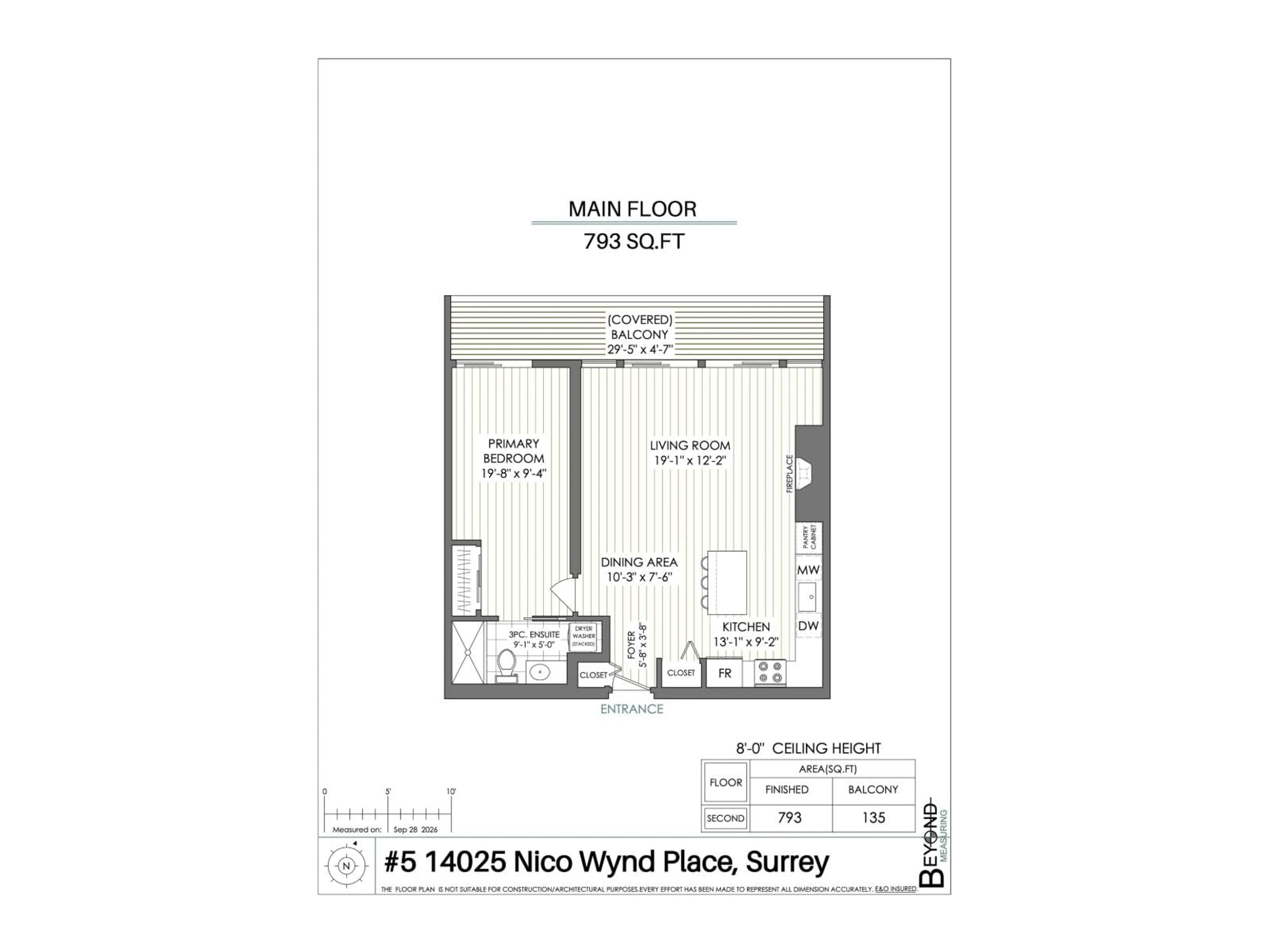 Floor plan for 5 - 14025 NICO WYND PLACE, Surrey British Columbia V4P1J2