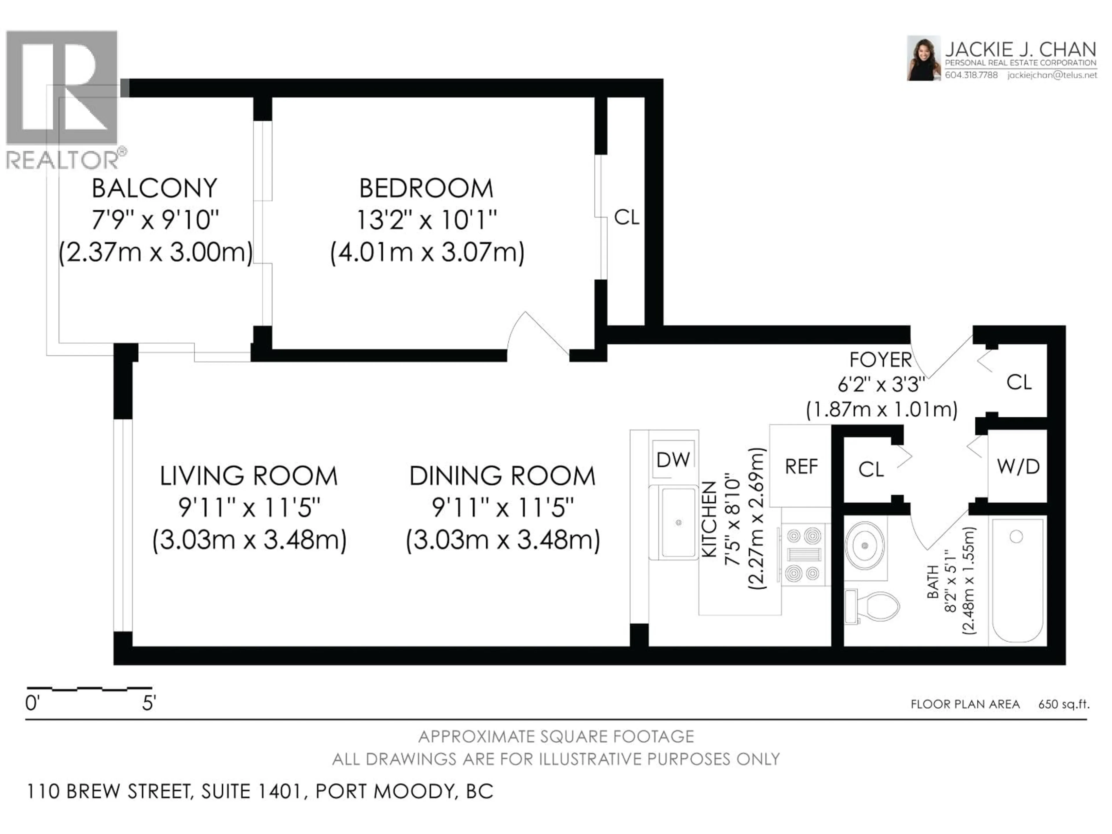 Floor plan for 1401 - 110 BREW STREET, Port Moody British Columbia V3H0E4