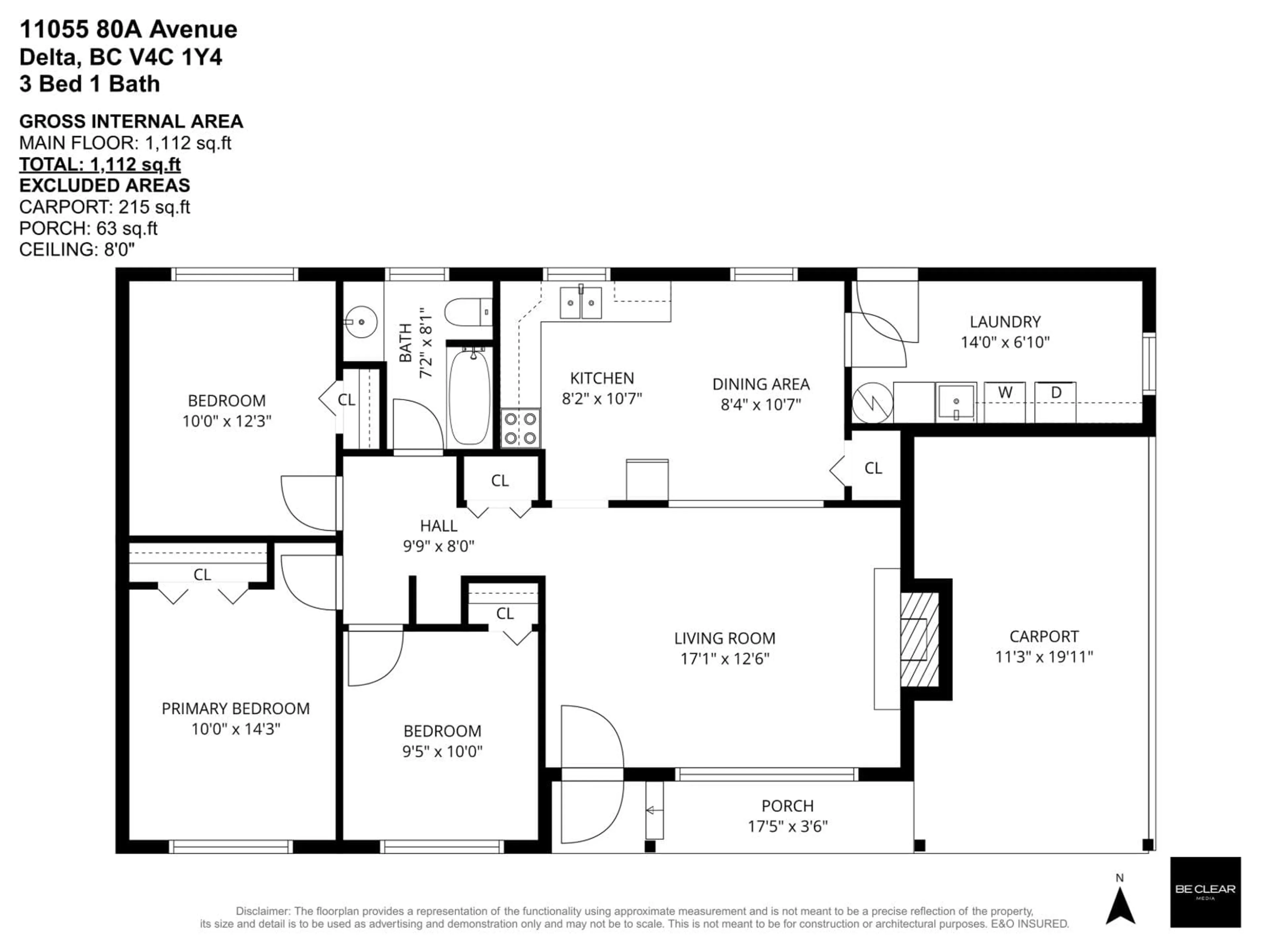Floor plan for 11055 80A AVENUE, Delta British Columbia V4C1Y4