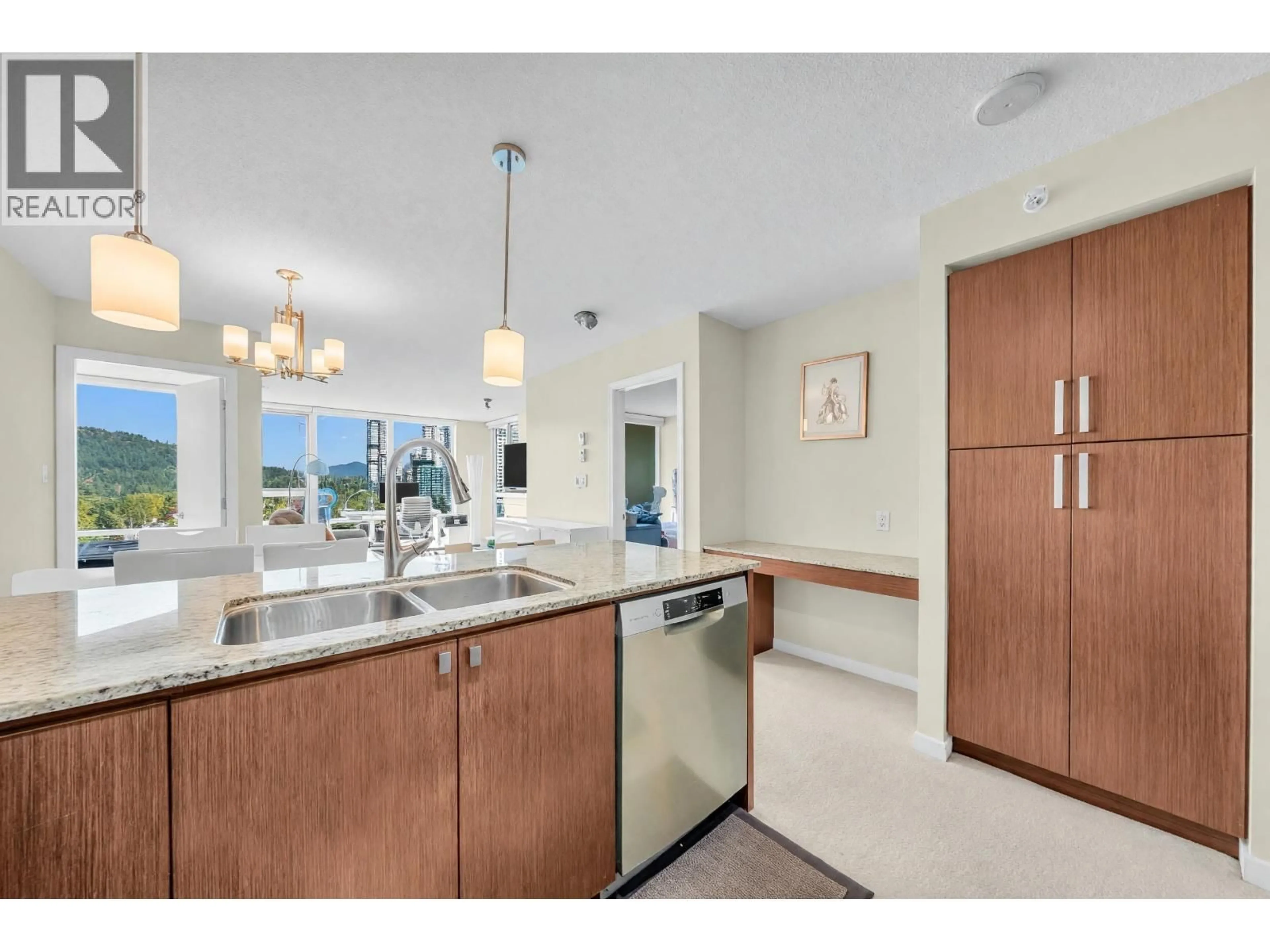 Open concept kitchen, ceramic/tile floor for 2206 - 9868 CAMERON STREET, Burnaby British Columbia V3J0A5