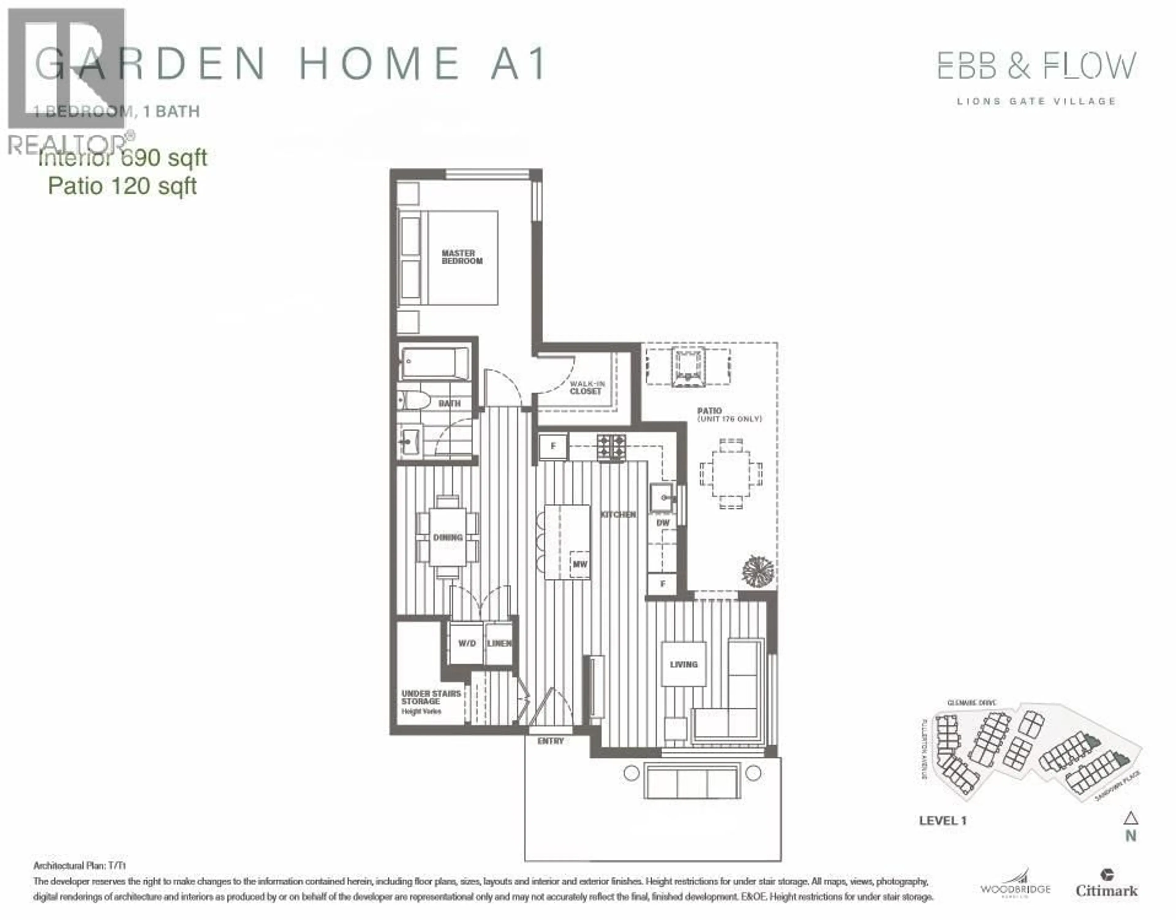 Floor plan for 176 - 2035 GLENAIRE DRIVE, North Vancouver British Columbia V7P1Y2