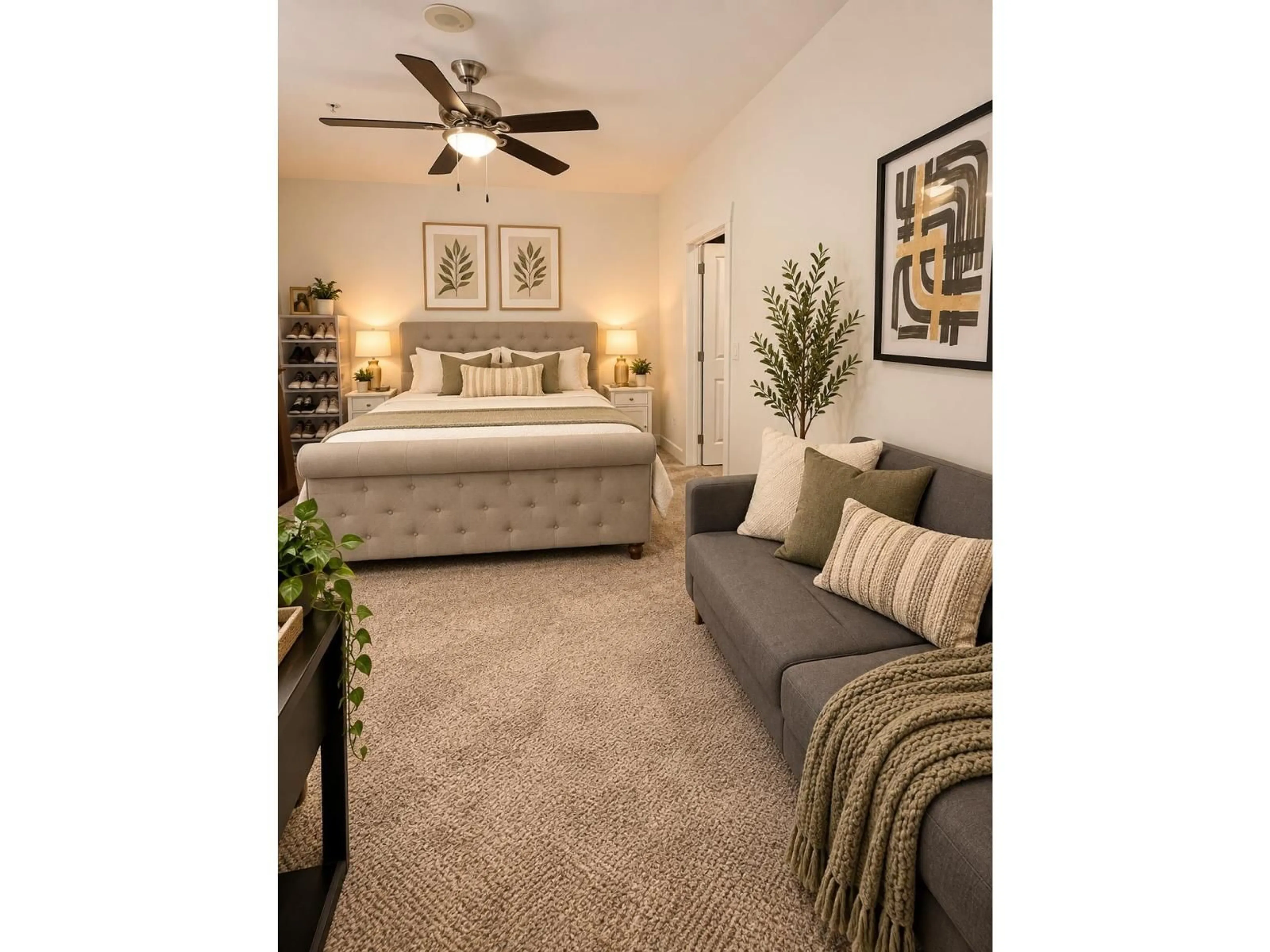 Bedroom with bed, carpet floor for 417 - 14333 104 AVENUE, Surrey British Columbia V3T0E1
