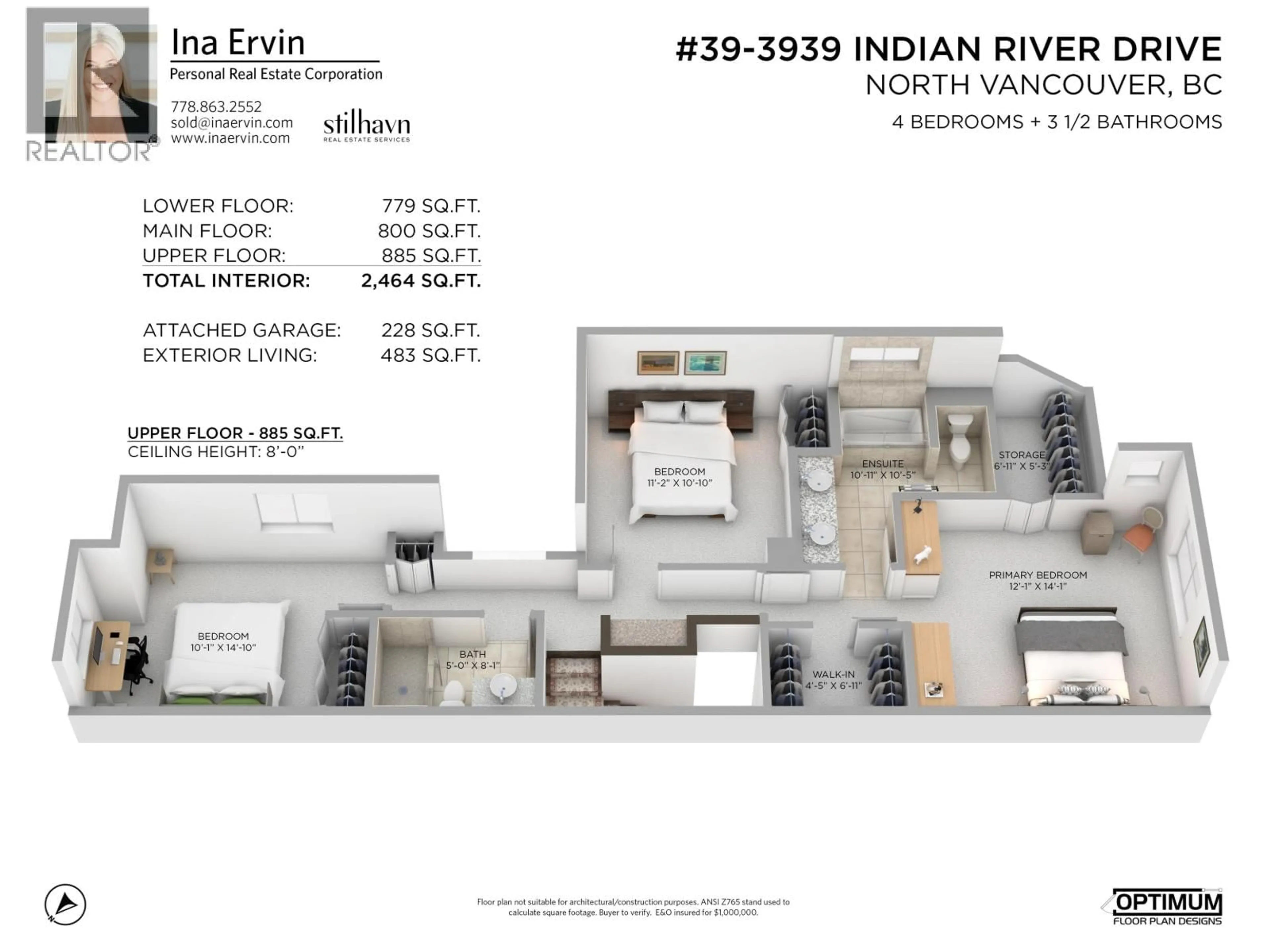 Floor plan for 39 - 3939 INDIAN RIVER DRIVE, North Vancouver British Columbia V7G2P6