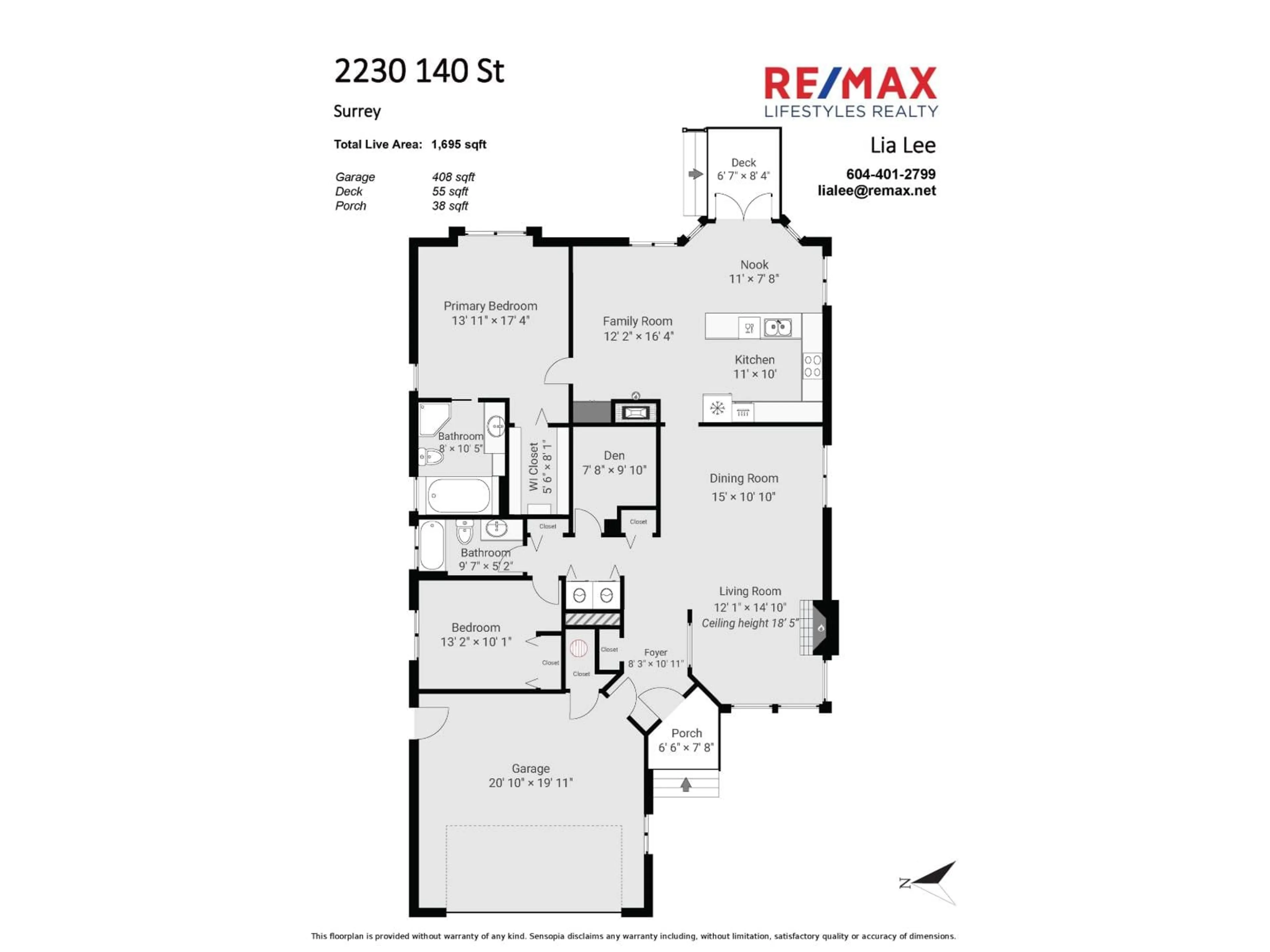 Floor plan for 2230 140 STREET, Surrey British Columbia V4A9R7