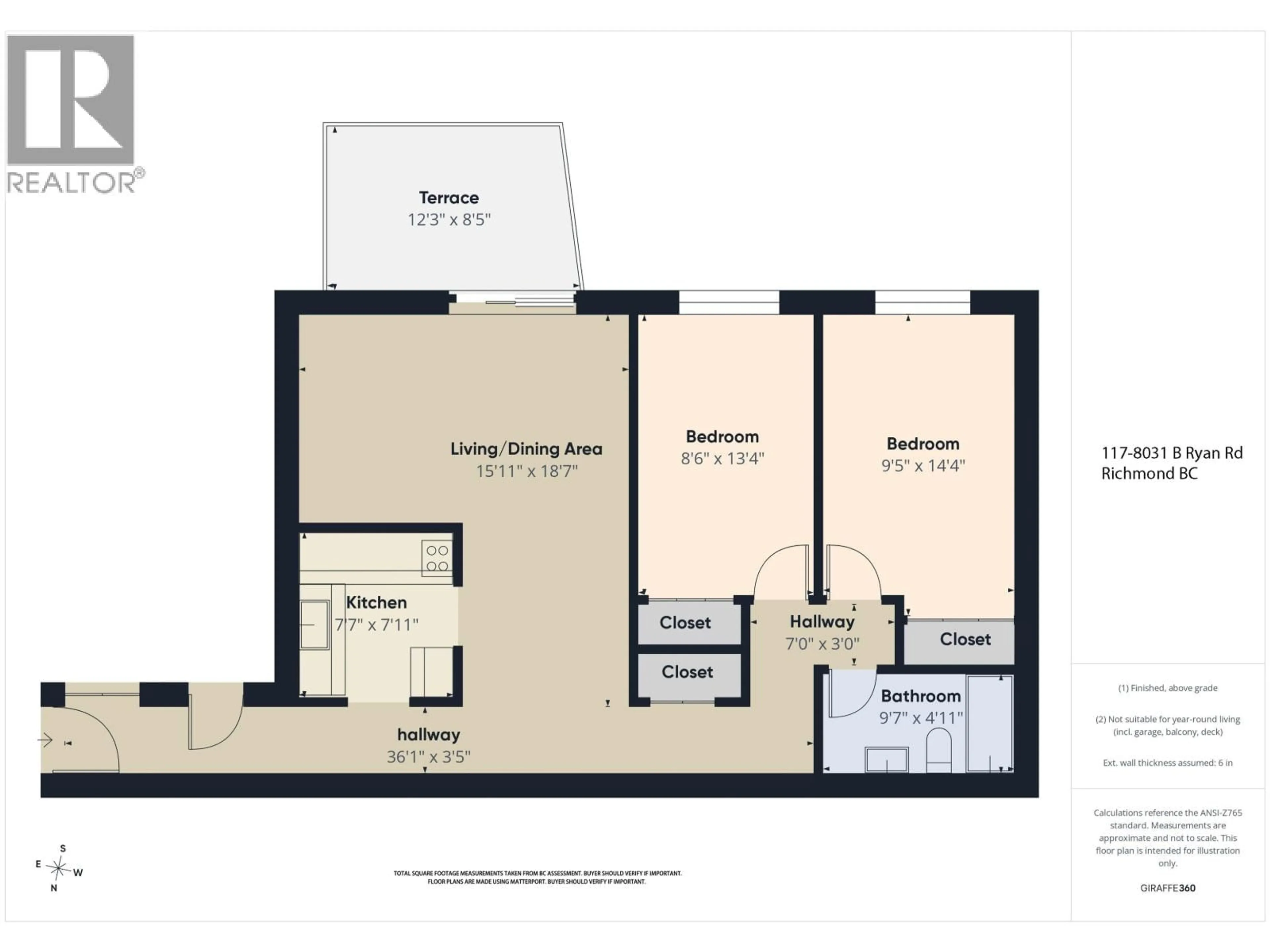 Floor plan for 117 - 8031 RYAN ROAD, Richmond British Columbia V7A2E4