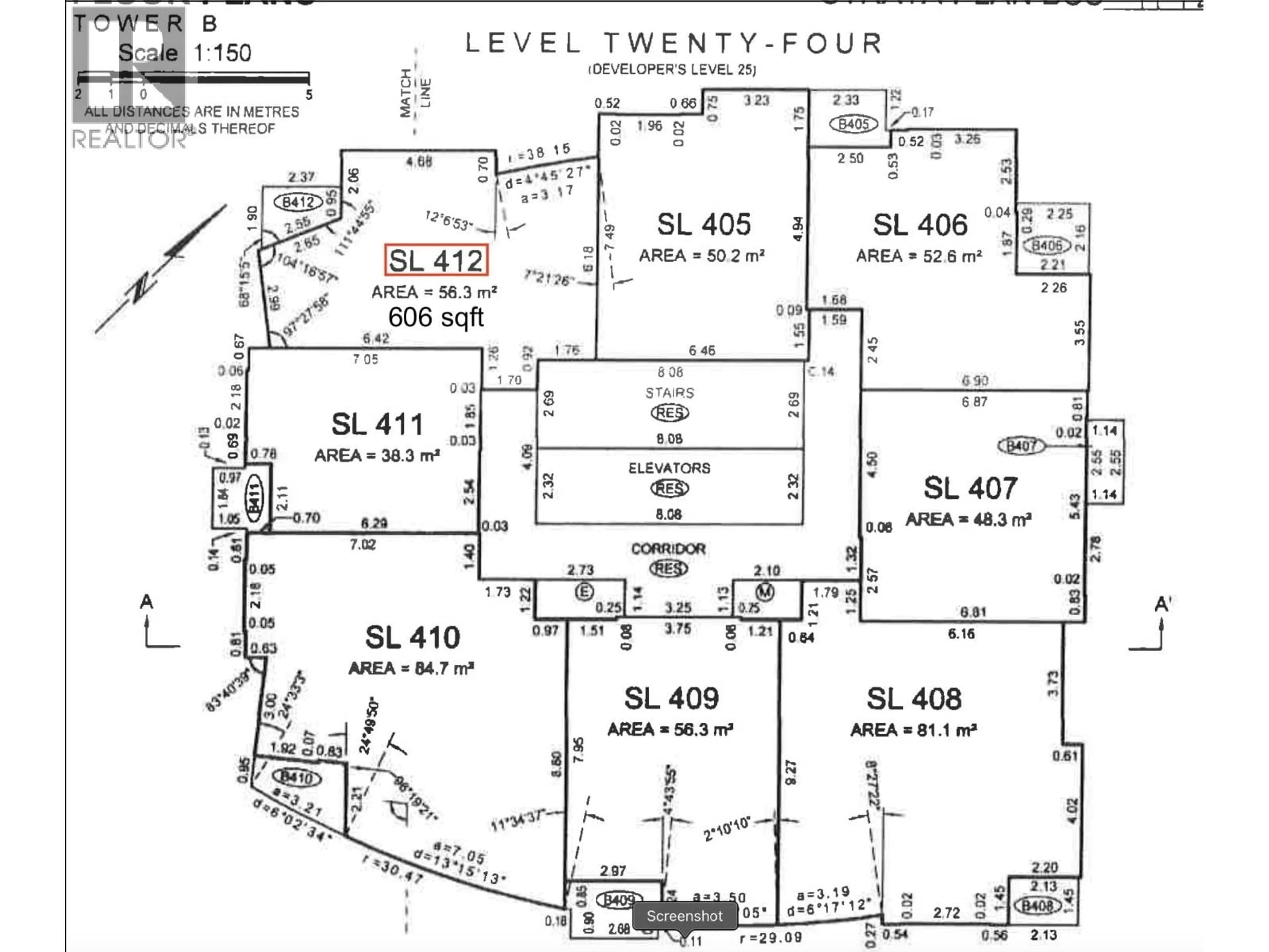 Floor plan for 2508 - 1155 SEYMOUR STREET, Vancouver British Columbia V6B1K2