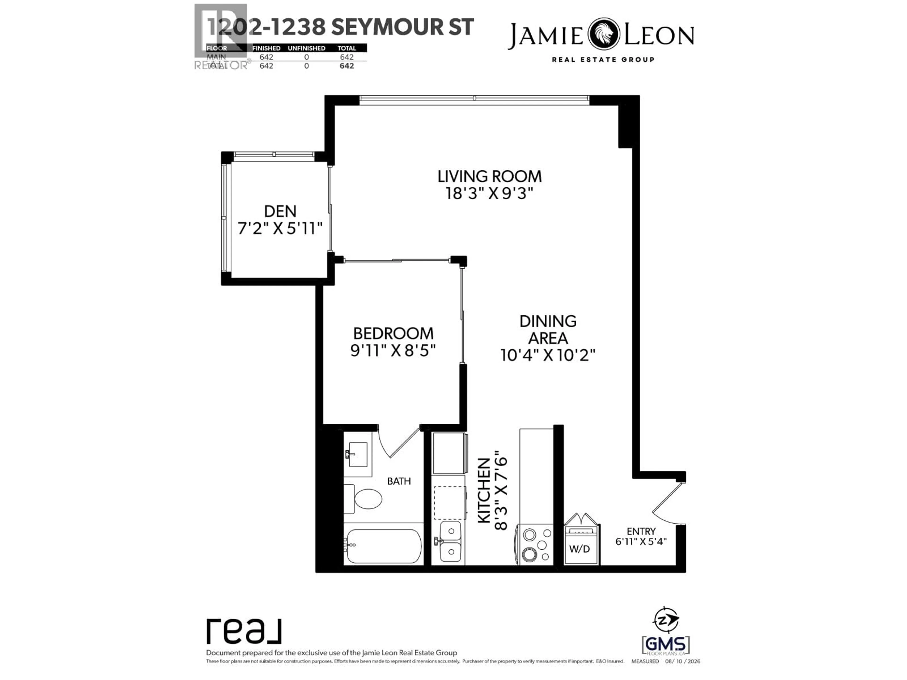 Floor plan for 1202 - 1238 SEYMOUR STREET, Vancouver British Columbia V6B6J3