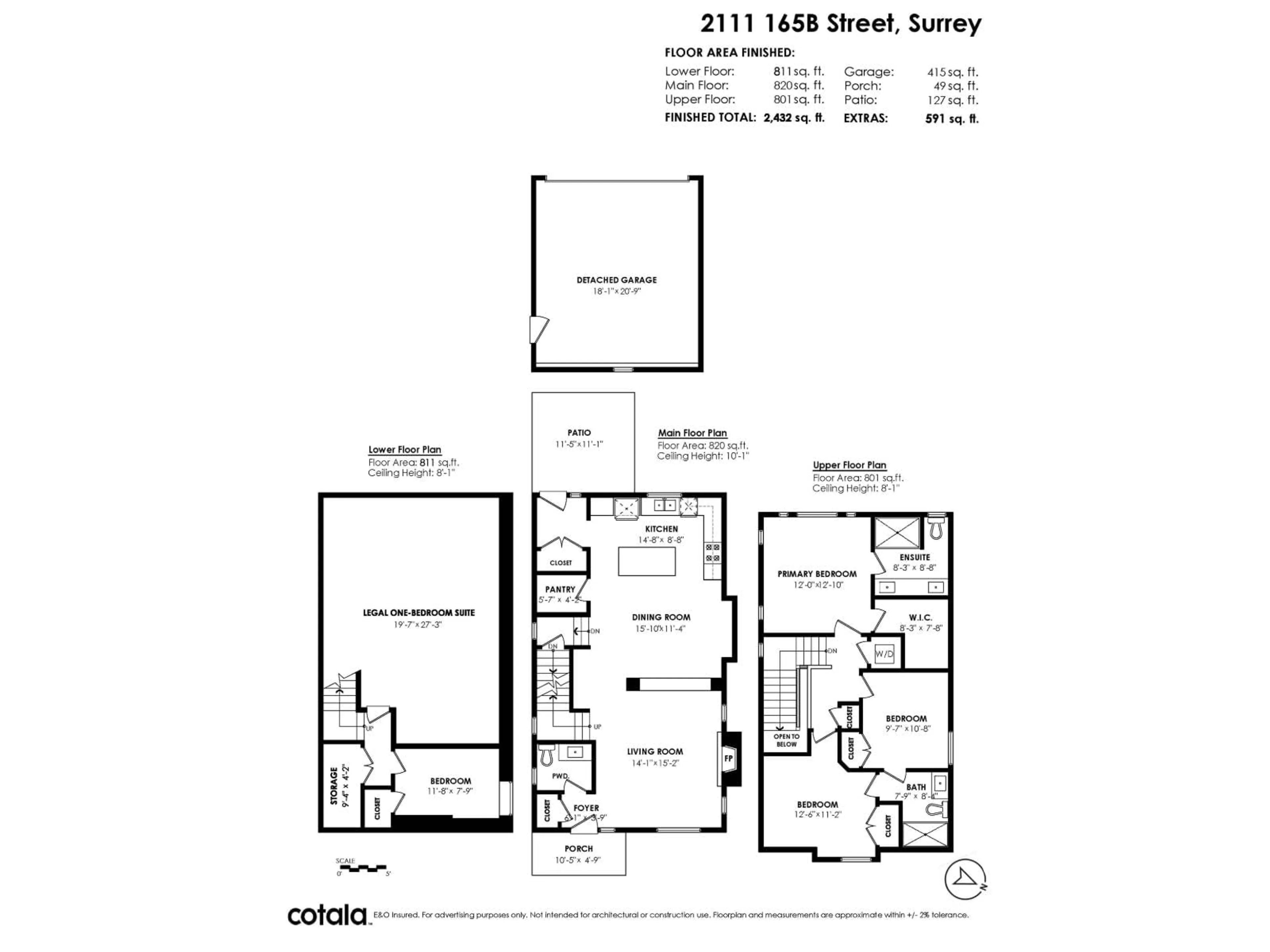 Floor plan for 2111 165B STREET, Surrey British Columbia V3Z0V6