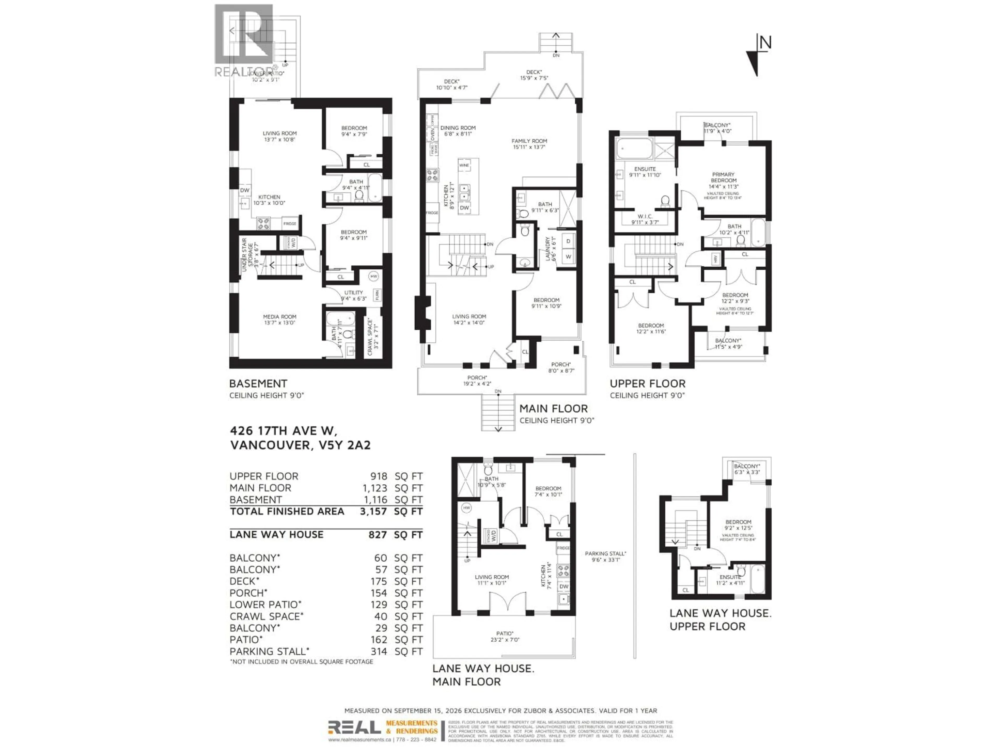Floor plan for 426 W 17TH AVENUE, Vancouver British Columbia V5Y2A2