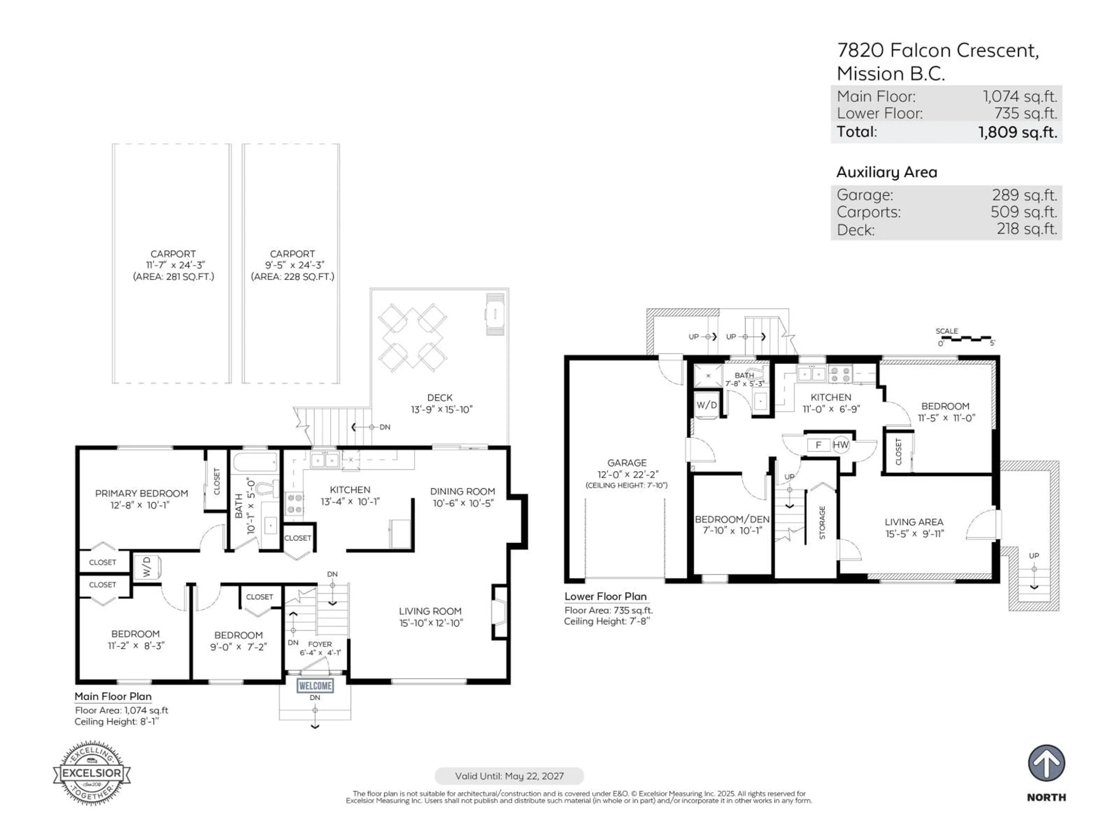 Floor plan for 7820 FALCON CRESCENT, Mission British Columbia V2V3A9