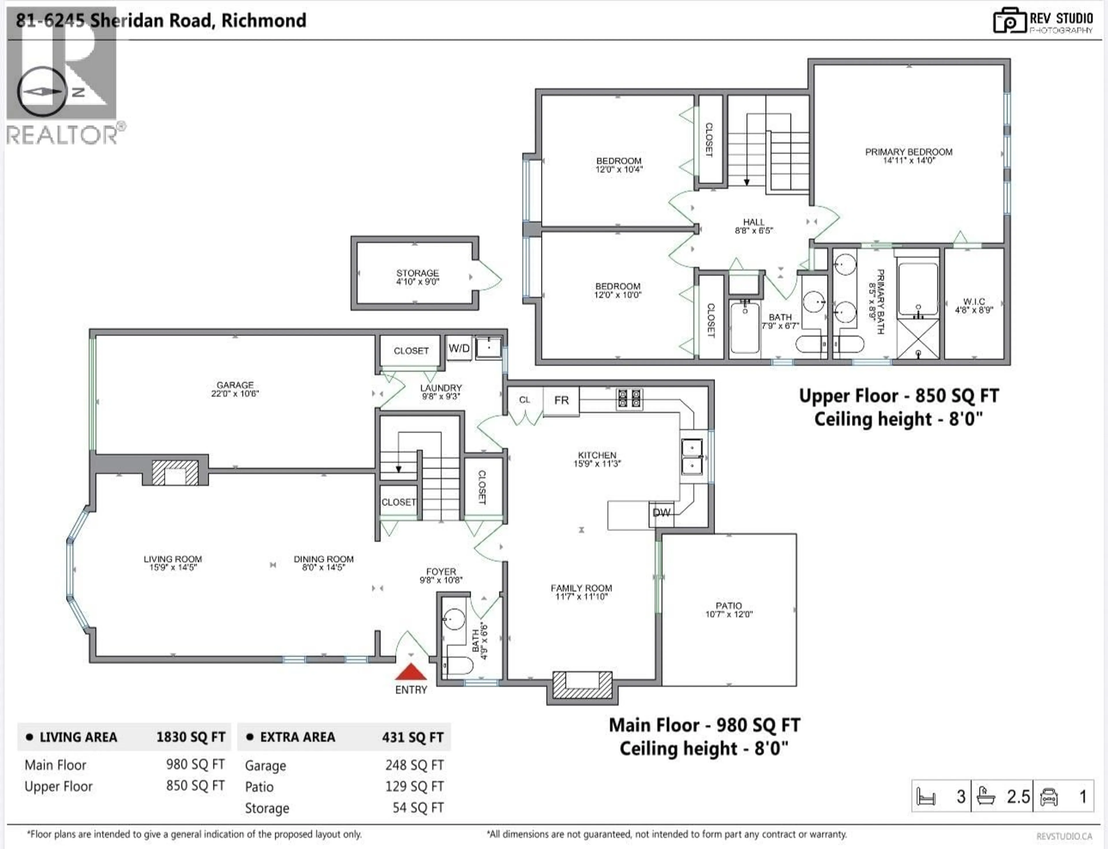 Floor plan for 81 - 6245 SHERIDAN ROAD, Richmond British Columbia V7E4W6