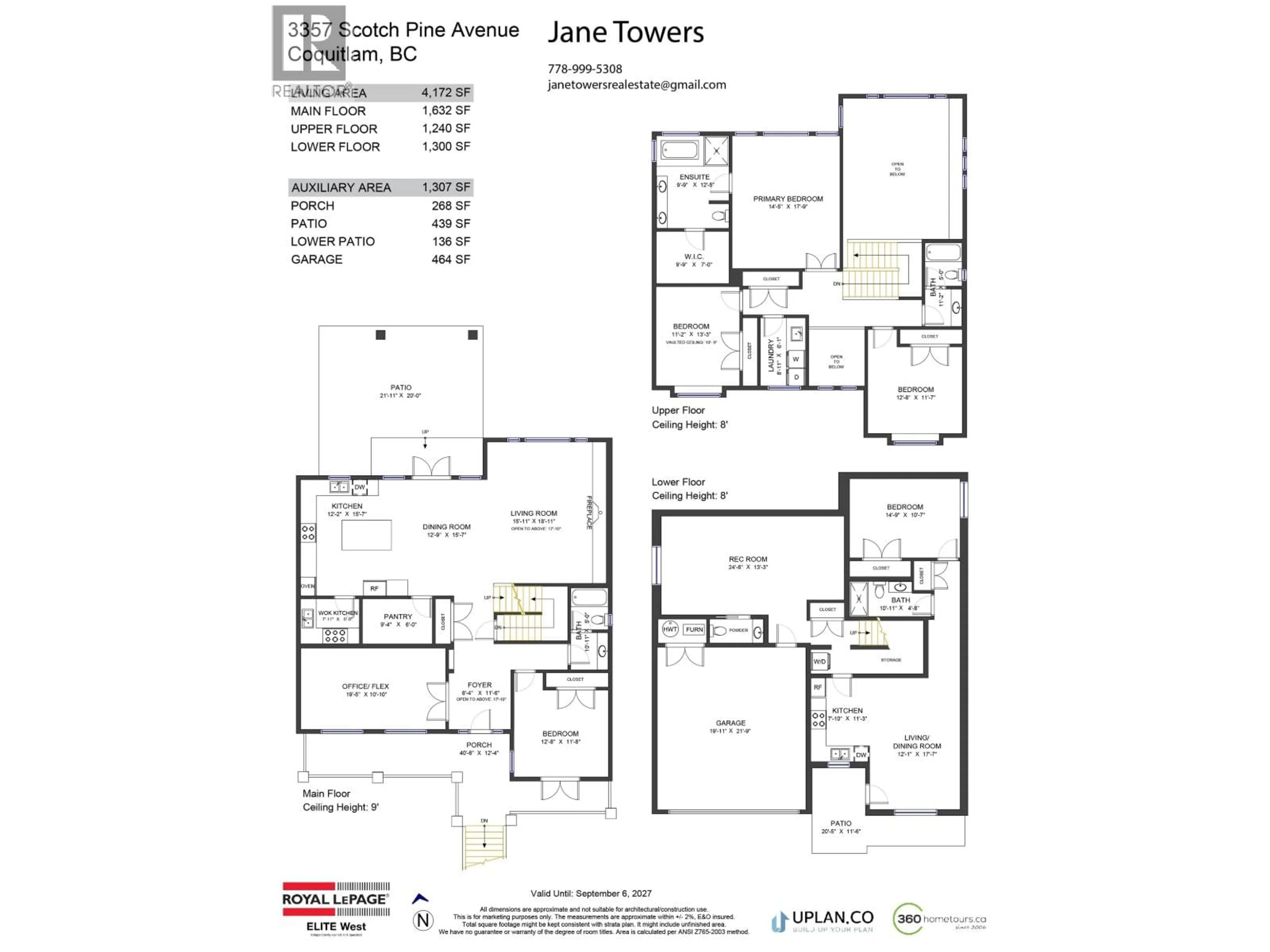 Floor plan for 3357 SCOTCH PINE AVENUE, Coquitlam British Columbia V3E0C4