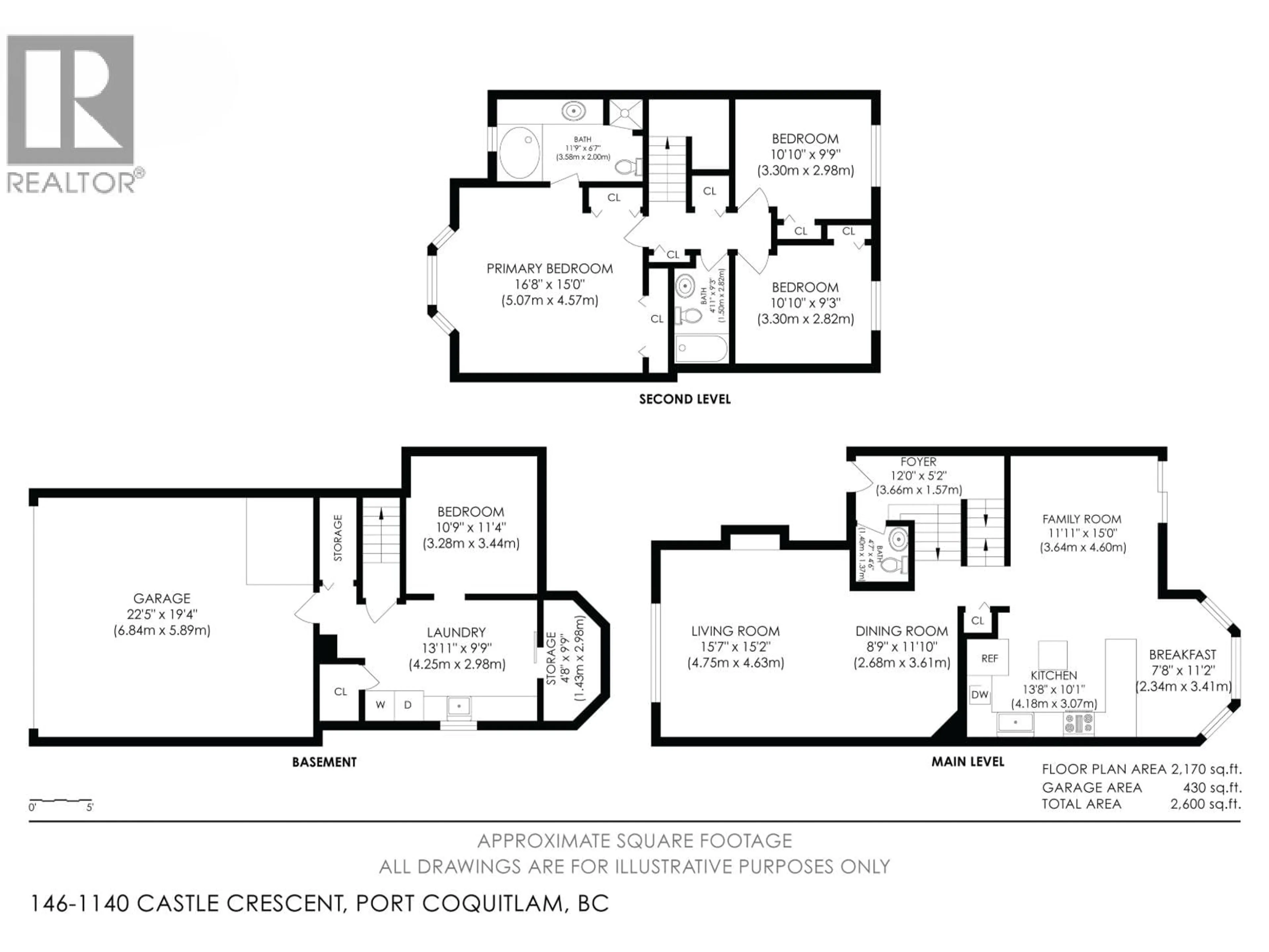 Floor plan for 146 - 1140 CASTLE CRESCENT, Port Coquitlam British Columbia V3L5R2