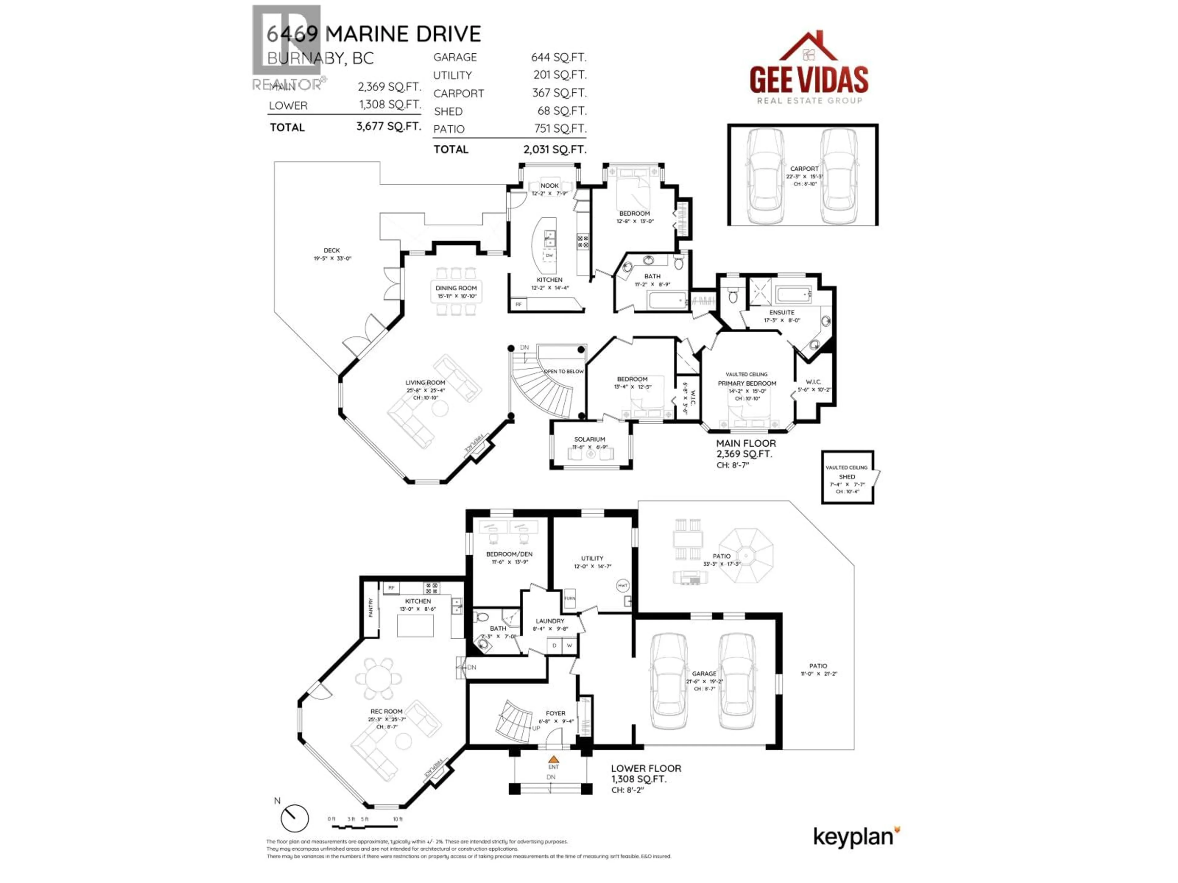 Floor plan for 6469 MARINE DRIVE, Burnaby British Columbia V3N2Y5