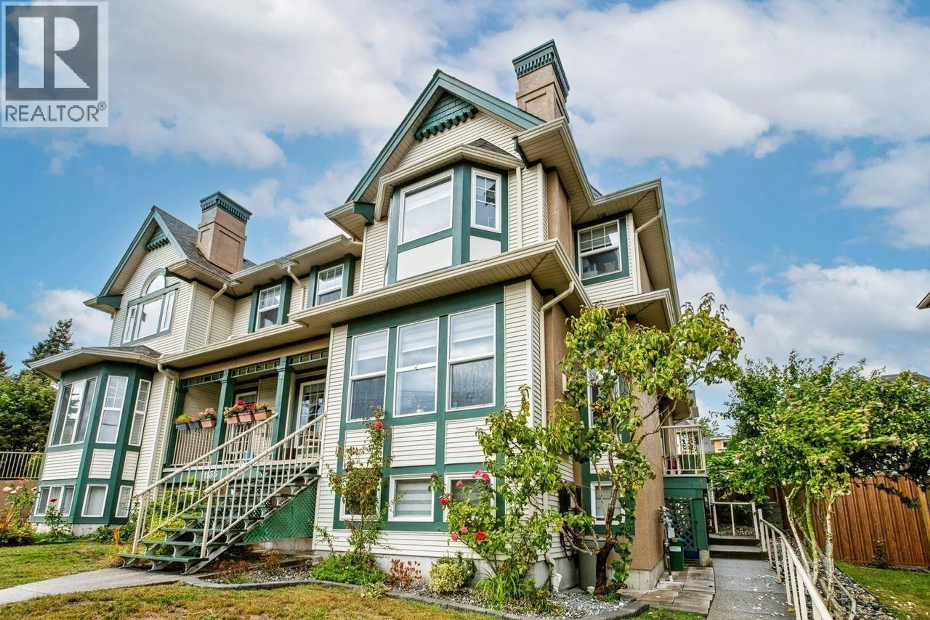 Home with vinyl exterior material, street for 3 - 1135 CARTIER AVENUE, Coquitlam British Columbia V3K2C2