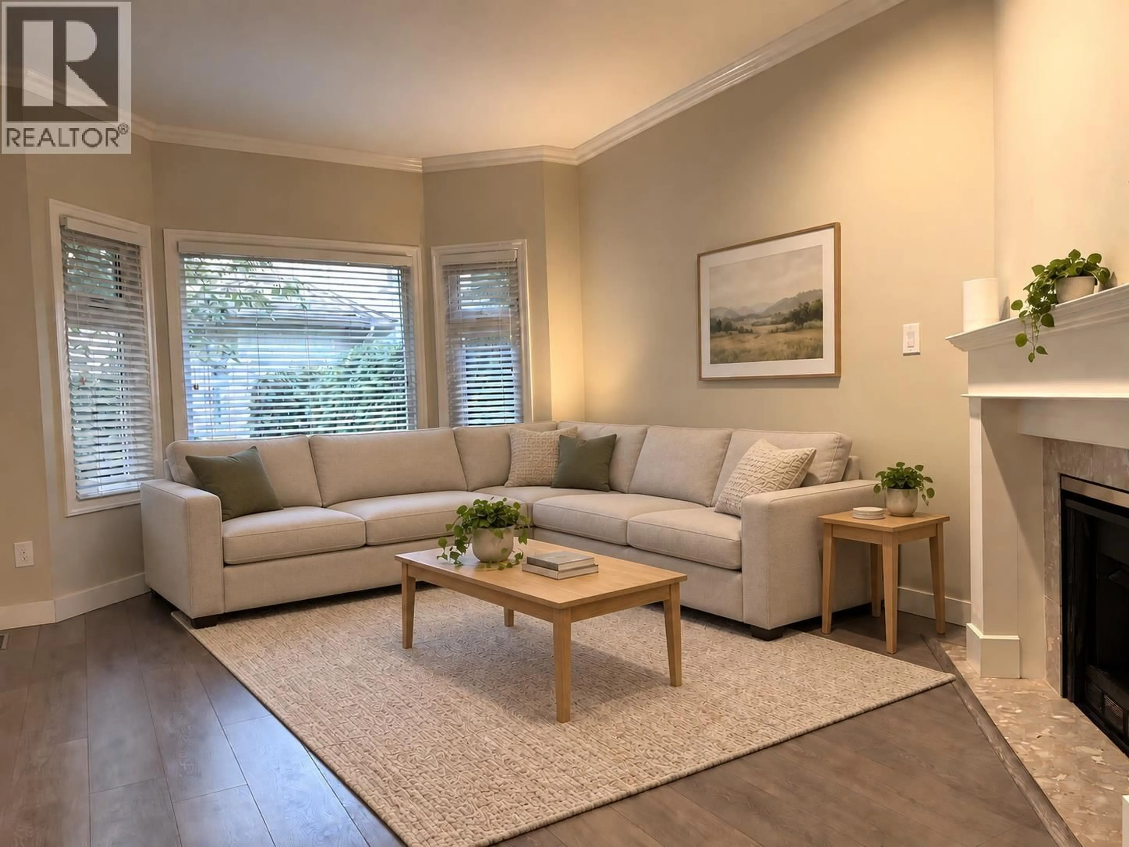 Living room with furniture, wood/laminate floor for 33 - 8291 GENERAL CURRIE ROAD, Richmond British Columbia V6Y1L9