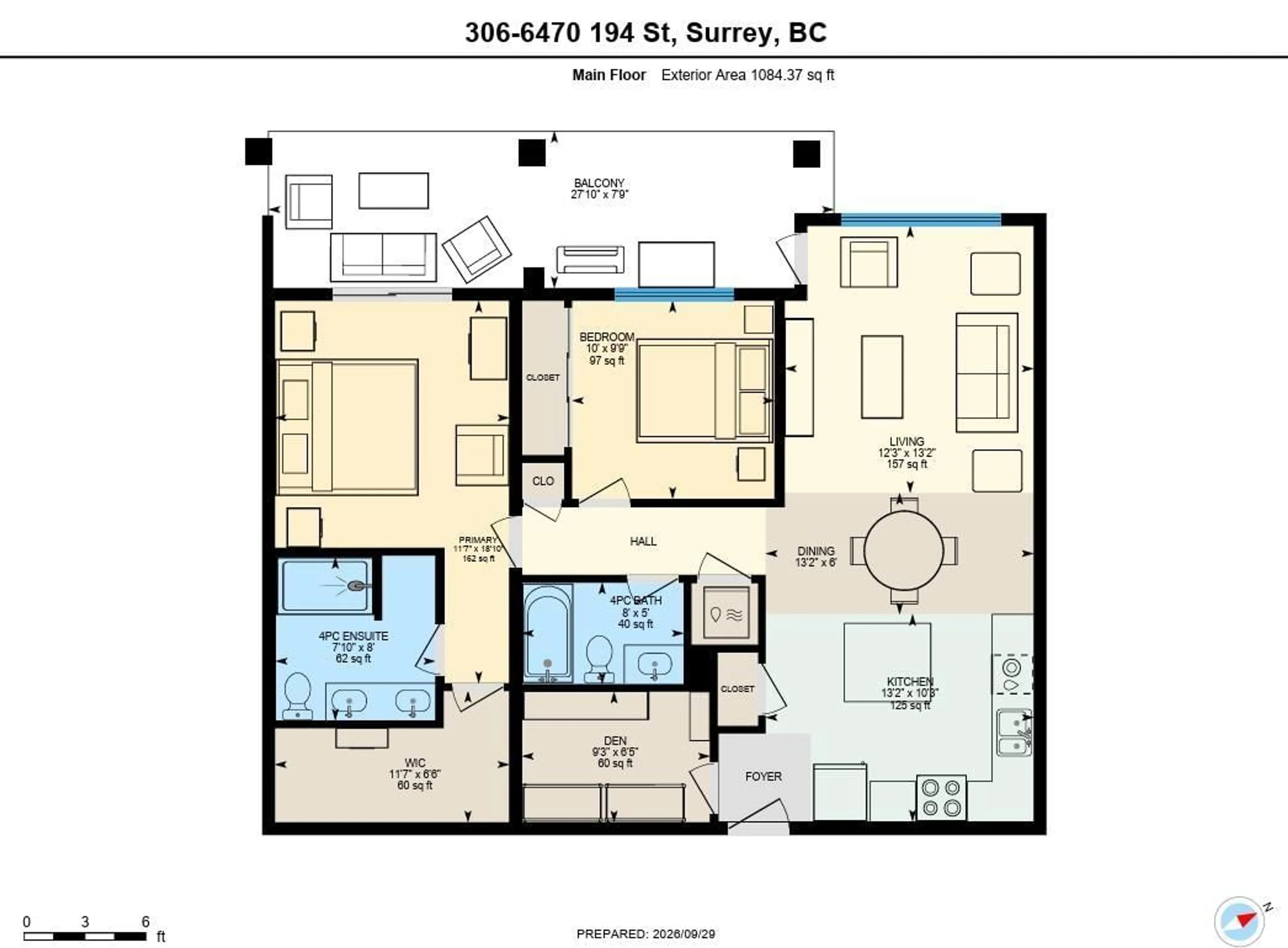 Floor plan for 306 - 6470 194 STREET, Surrey British Columbia V4N6J9