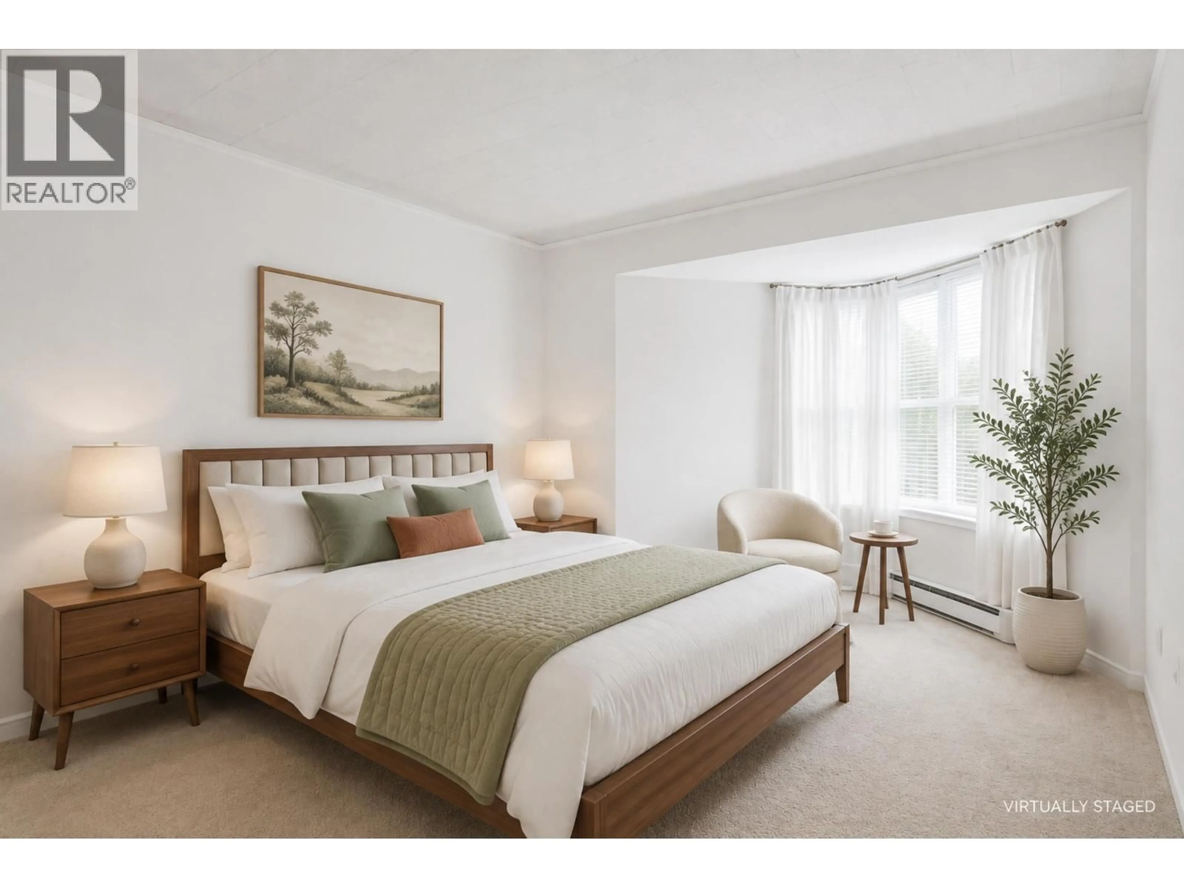 Bedroom with bed, carpet floor for 411 - 1215 LANSDOWNE DRIVE, Coquitlam British Columbia V3E2P2
