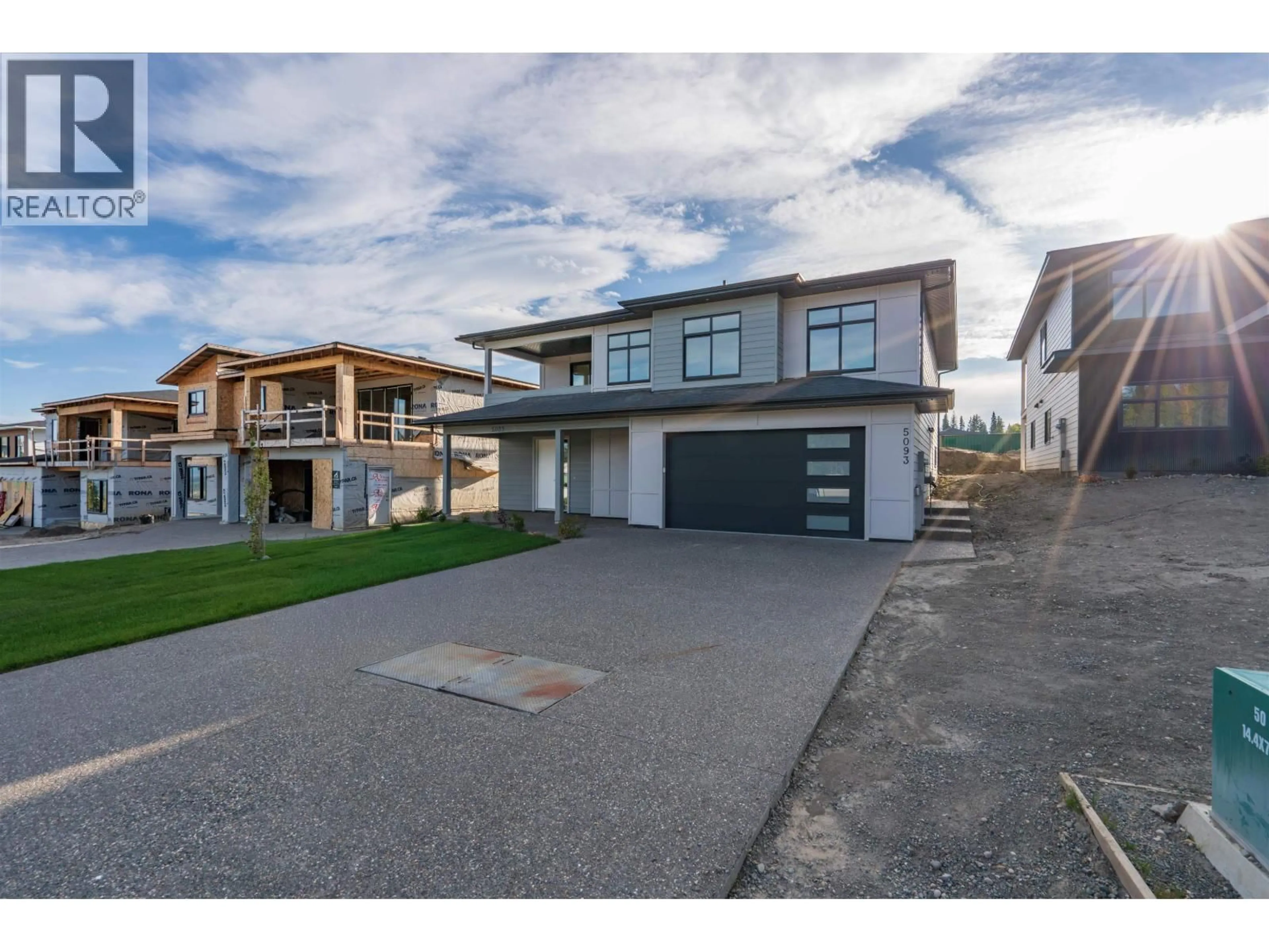 A pic from outside/outdoor area/front of a property/back of a property/a pic from drone, street for 5089 HEADLANDS HEIGHTS, Prince George British Columbia V2N0K6