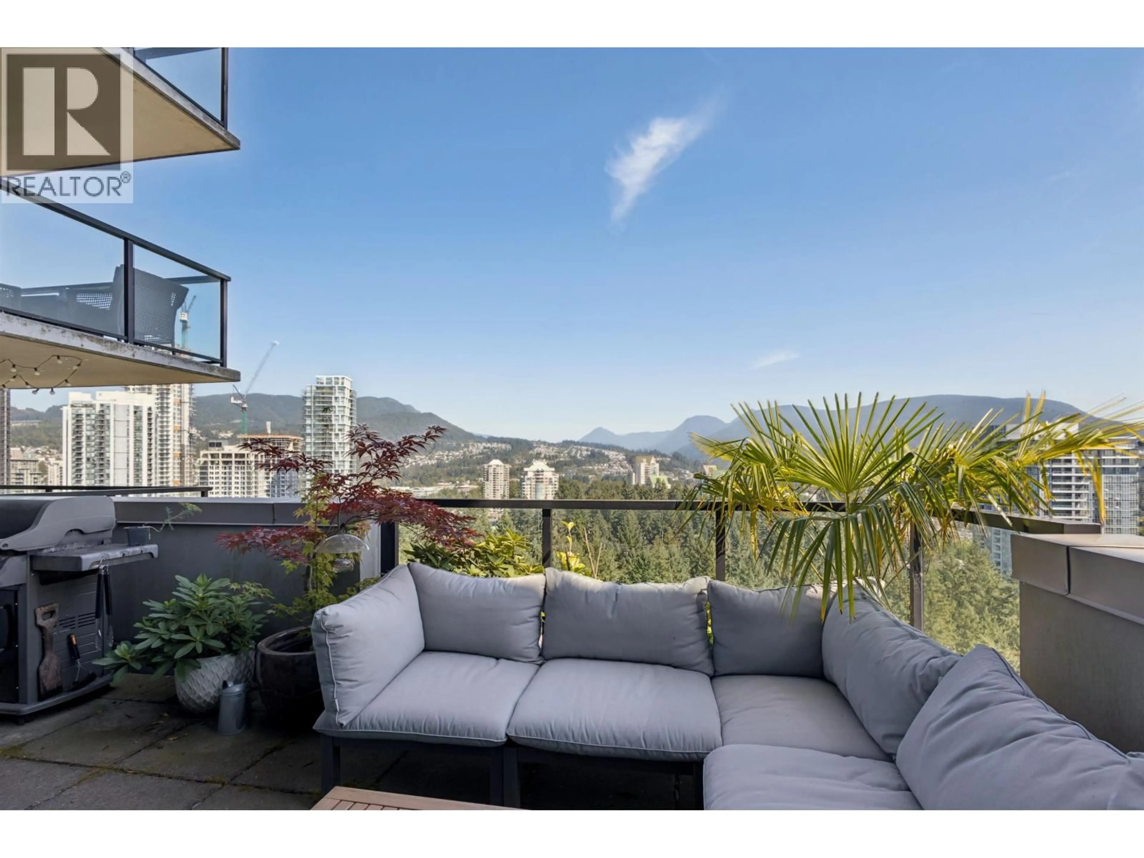 Balcony in the apartment, mountain view for 2802 - 3080 LINCOLN AVENUE, Coquitlam British Columbia V3B0L9