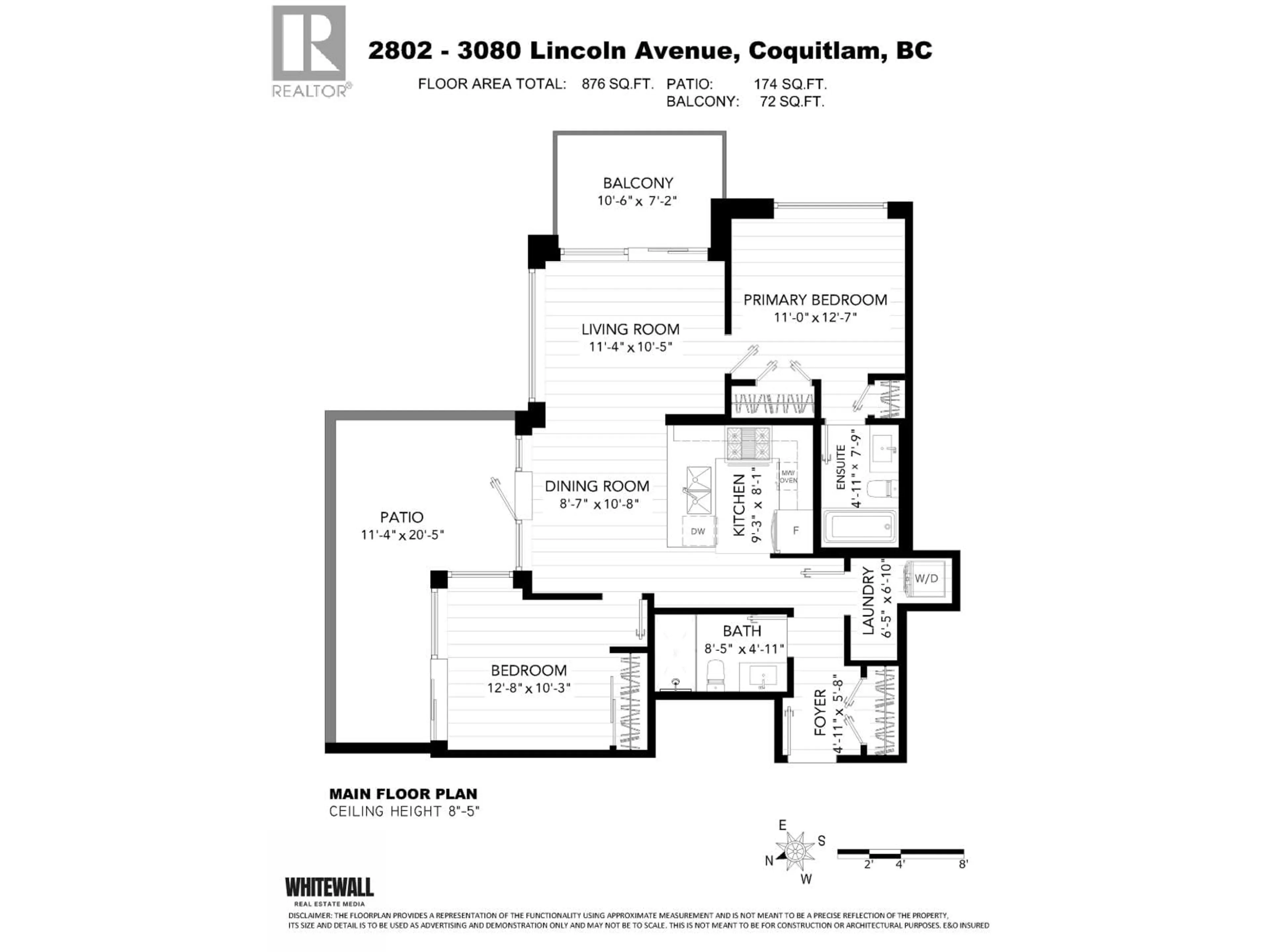 Floor plan for 2802 - 3080 LINCOLN AVENUE, Coquitlam British Columbia V3B0L9