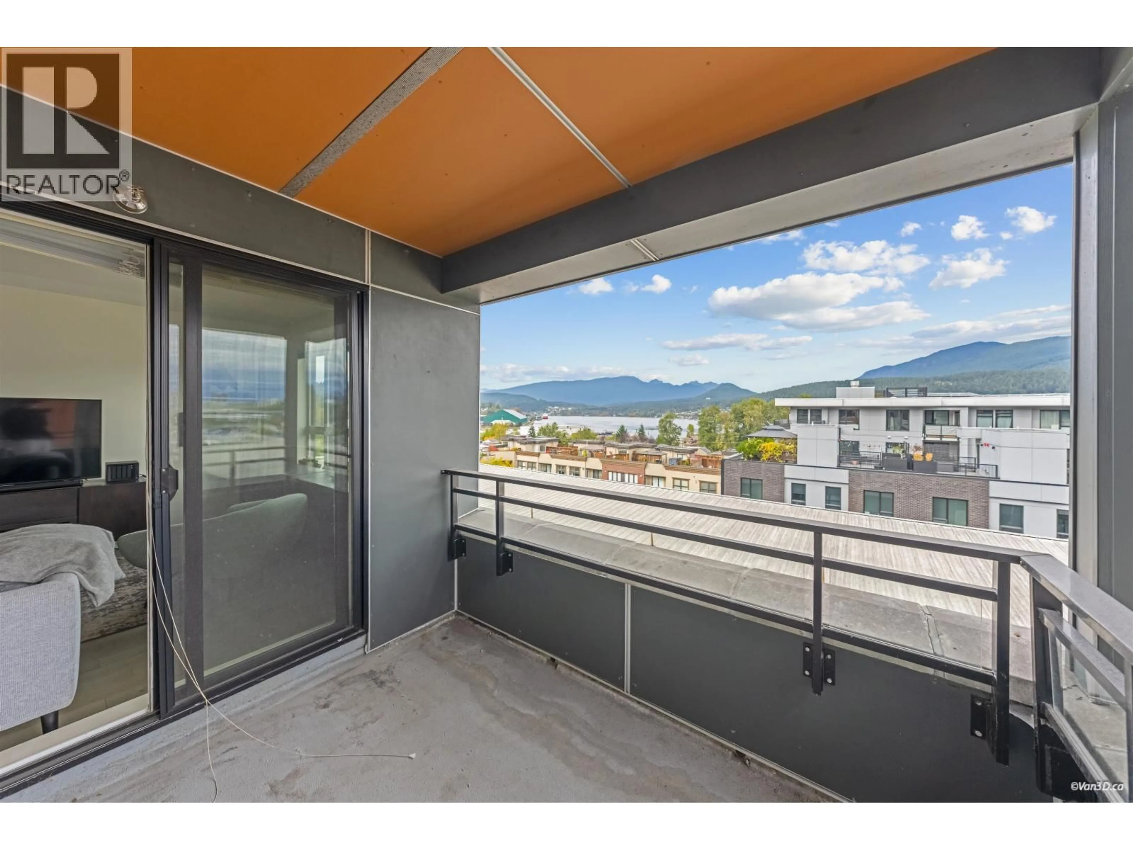 Balcony in the apartment, mountain view for 613 - 95 MOODY STREET, Port Moody British Columbia V3H0H2