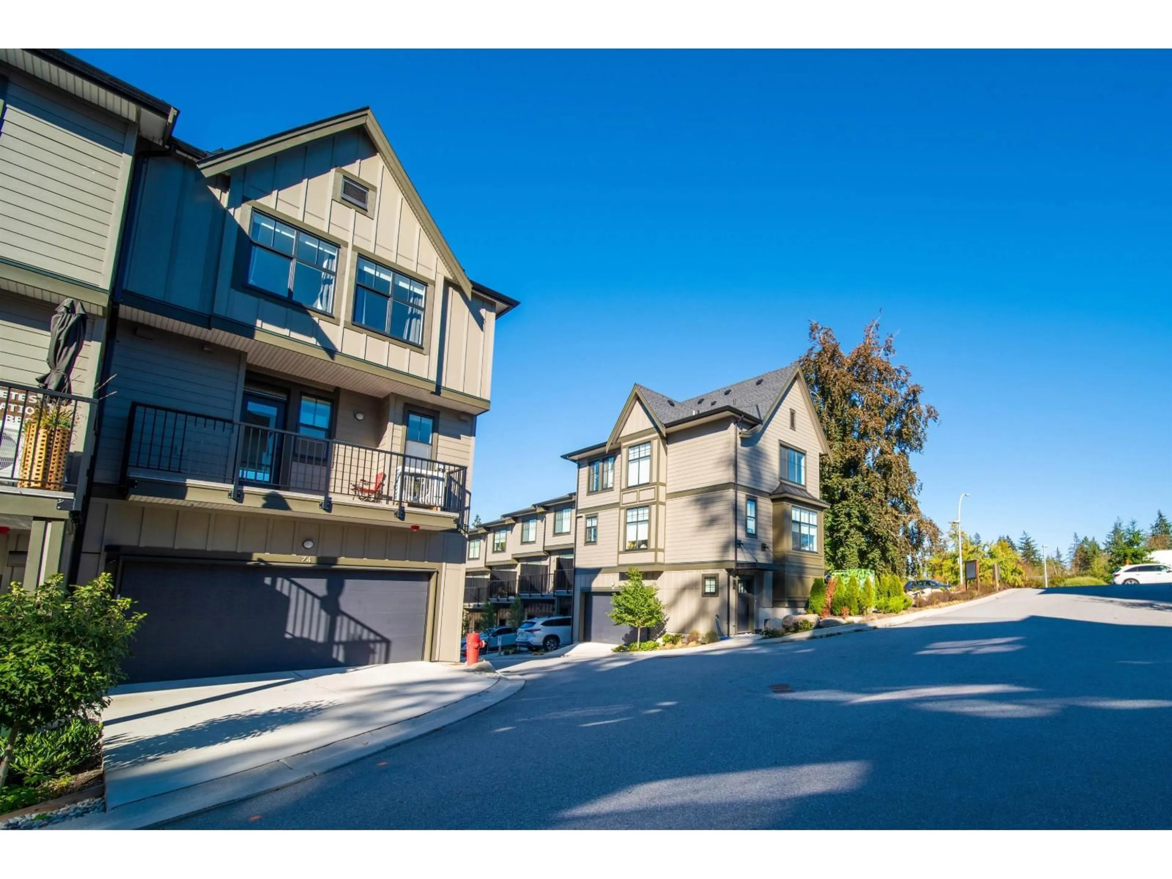 A pic from outside/outdoor area/front of a property/back of a property/a pic from drone, mountain view for 74 - 2350 165 STREET, Surrey British Columbia V3Z1J9